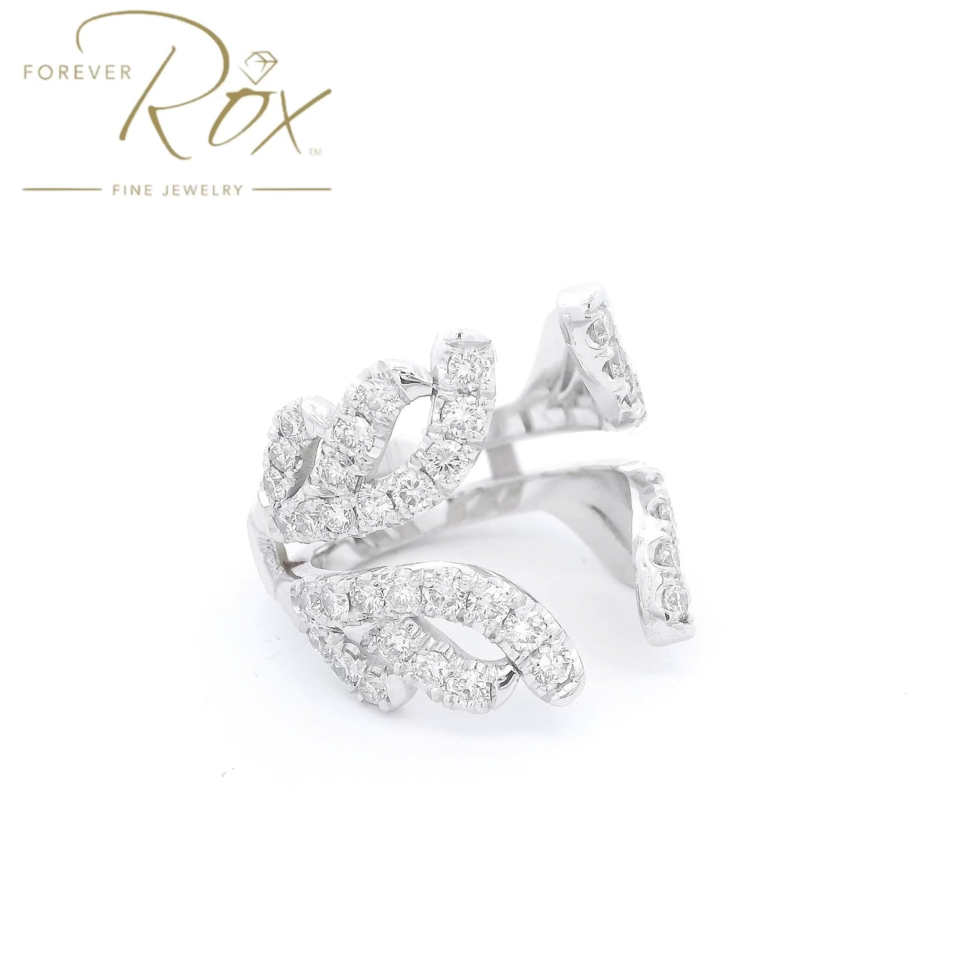 Custom Floral Diamond Ring Guard Band - Forever Rox