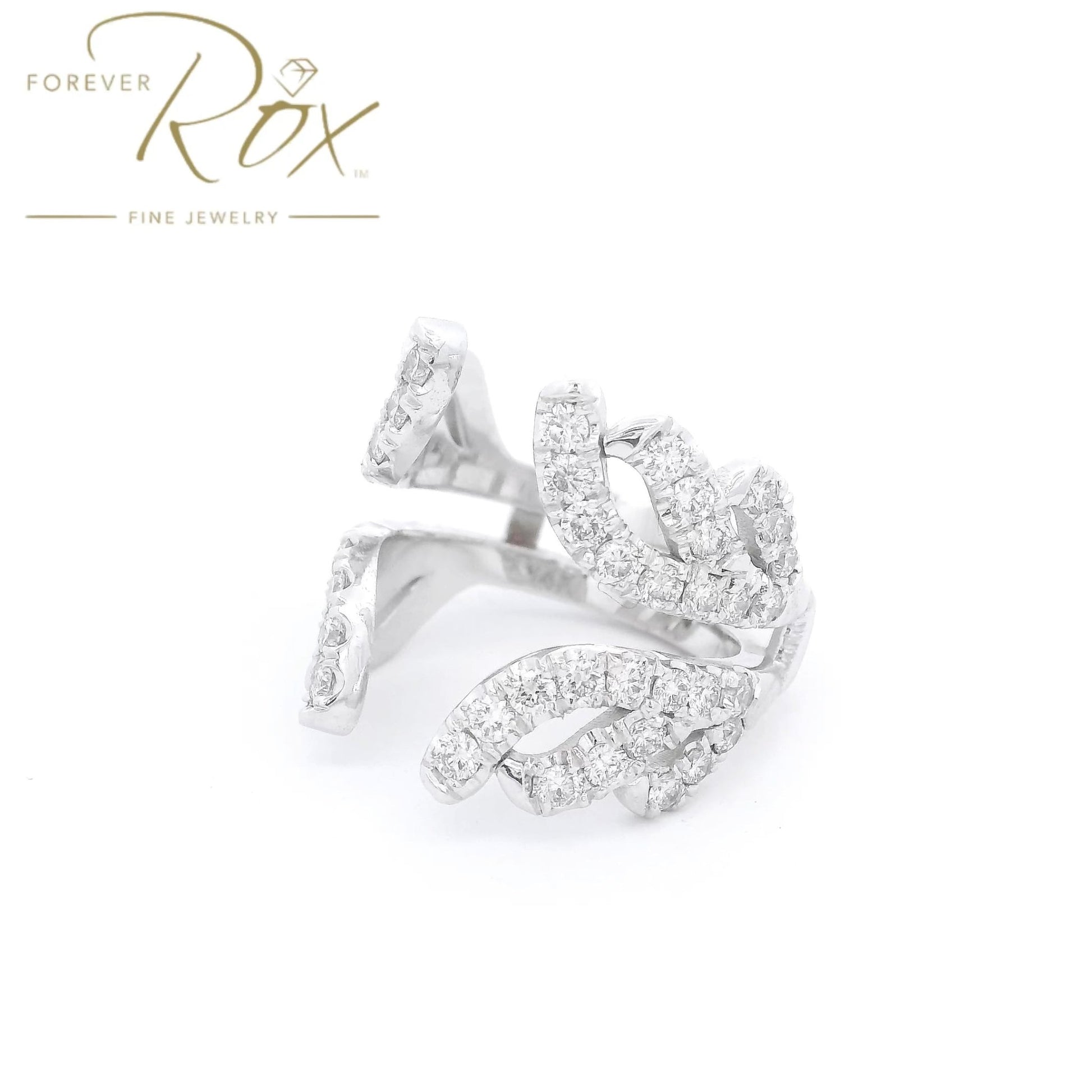 Custom Floral Diamond Ring Guard Band - Forever Rox