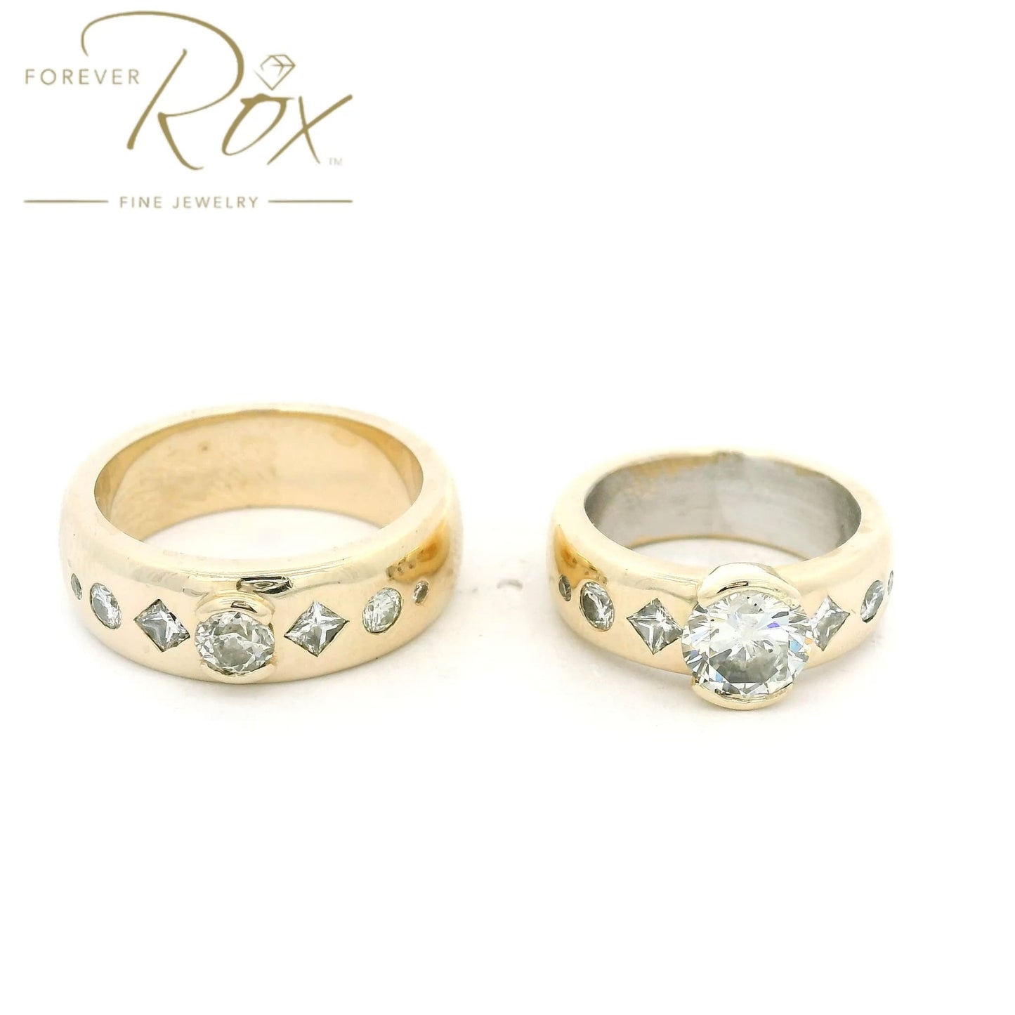 Custom His & Hers Matching Diamond Rings - Forever Rox