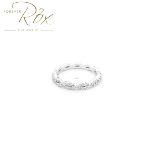 Custom Interlinked Rope Design Diamond Eternity Band - Forever Rox Fine Jewelry