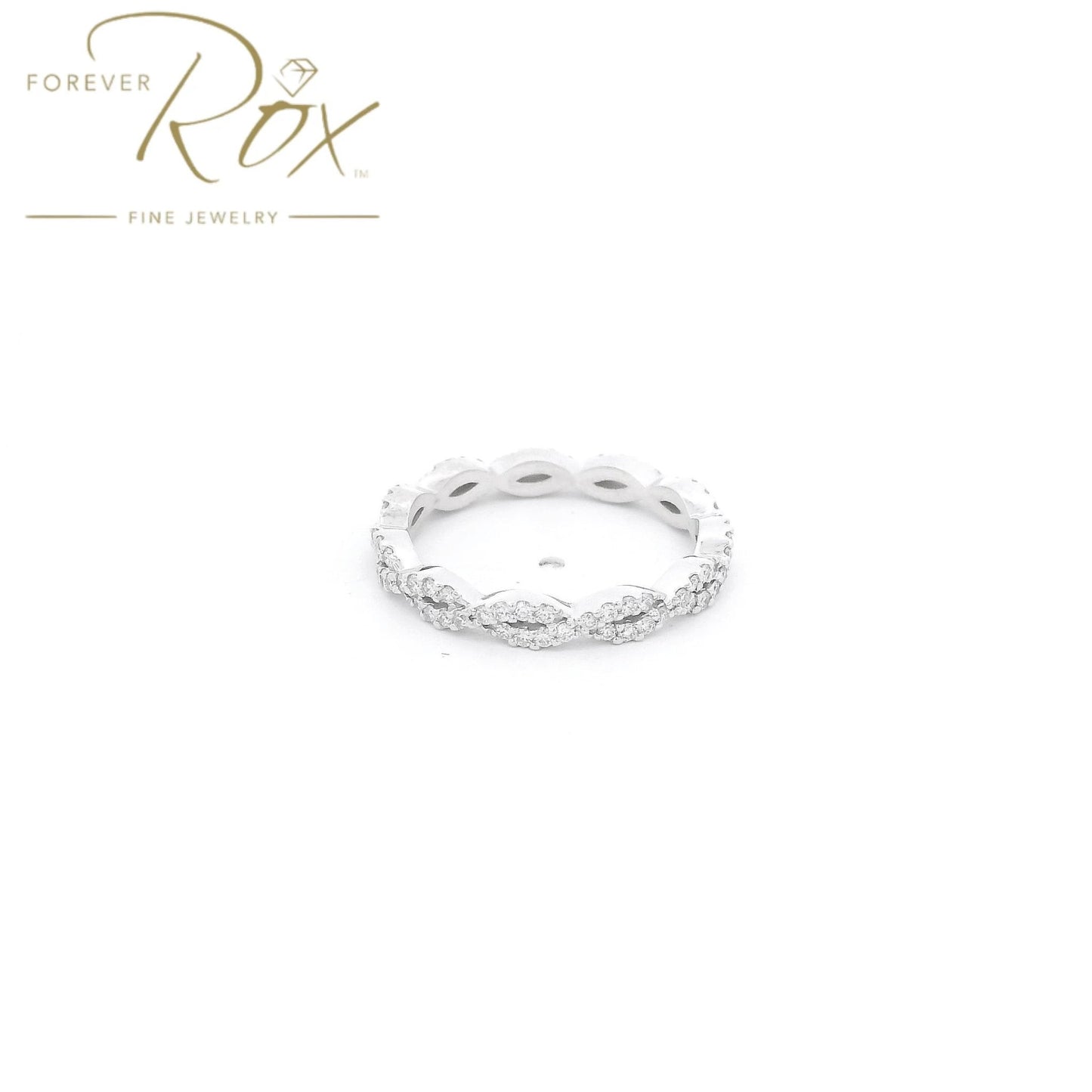 Custom Interlinked Rope Design Diamond Eternity Band - Forever Rox Fine Jewelry