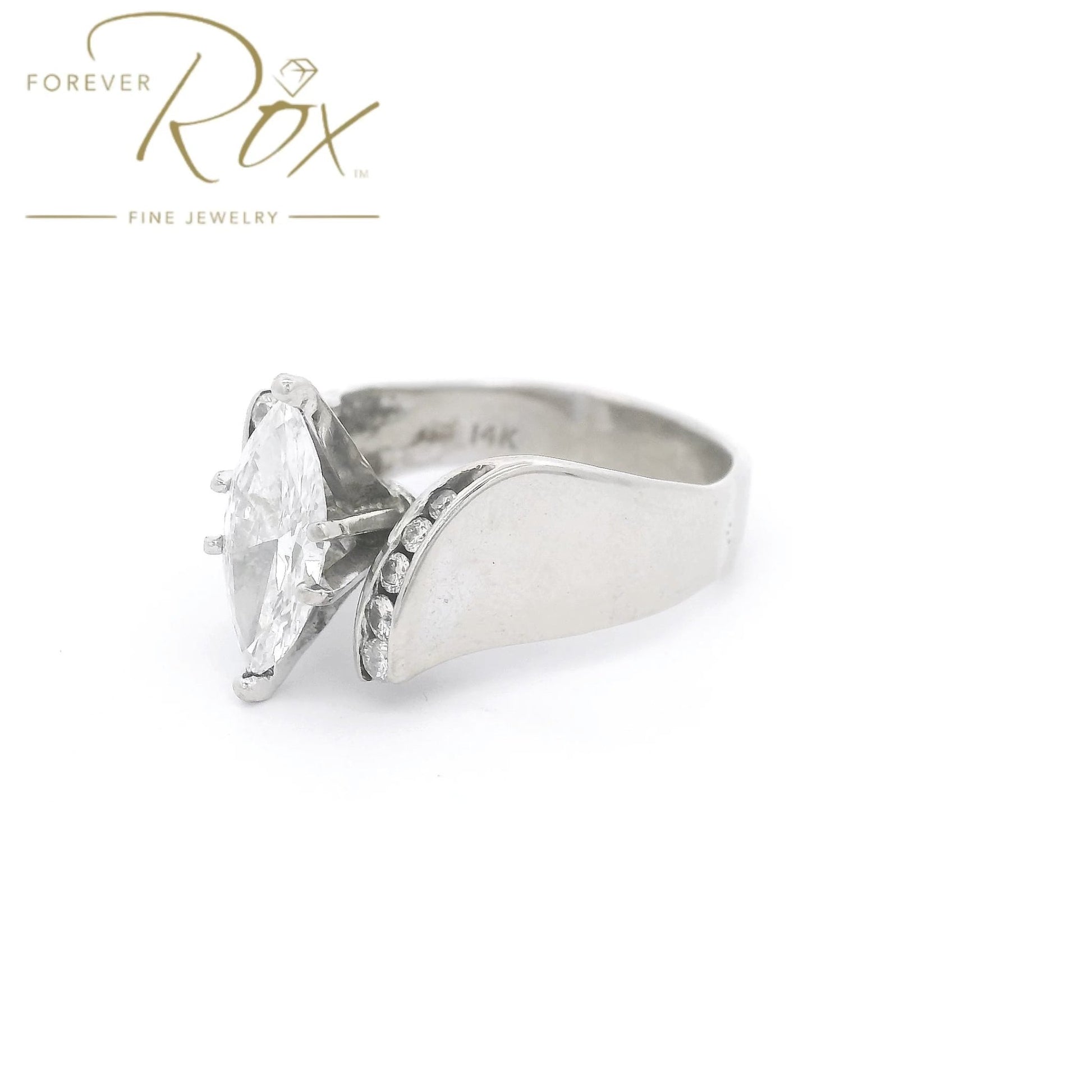 Custom Marquise & Round Diamond Ring - Forever Rox
