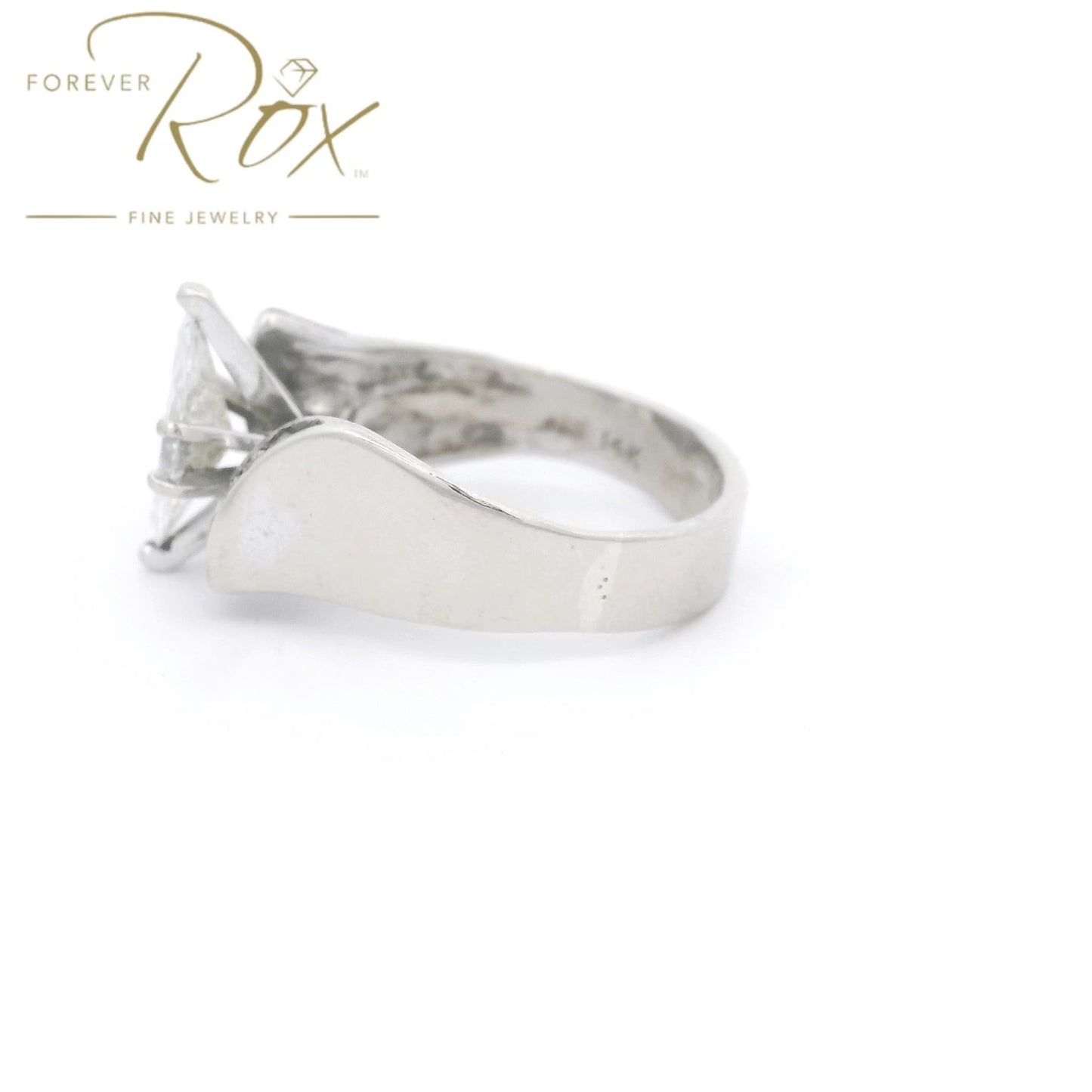 Custom Marquise & Round Diamond Ring - Forever Rox