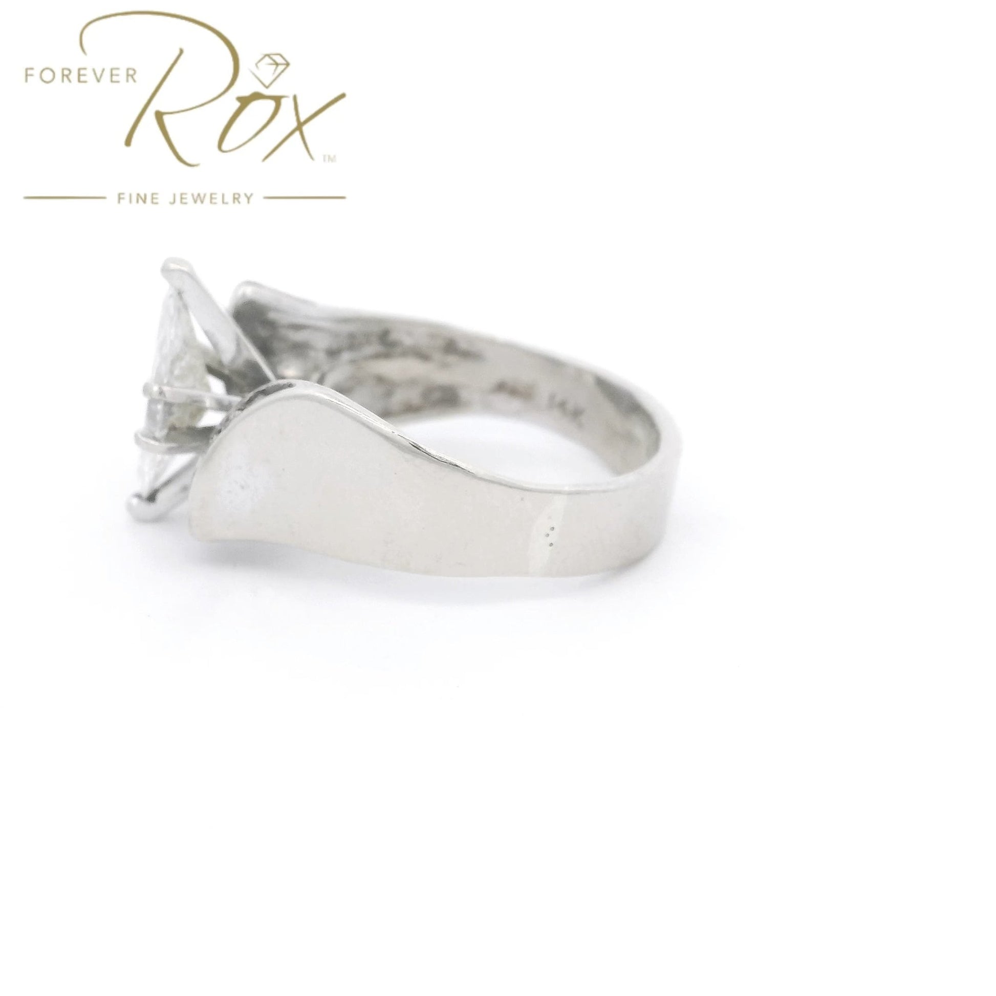 Custom Marquise & Round Diamond Ring - Forever Rox