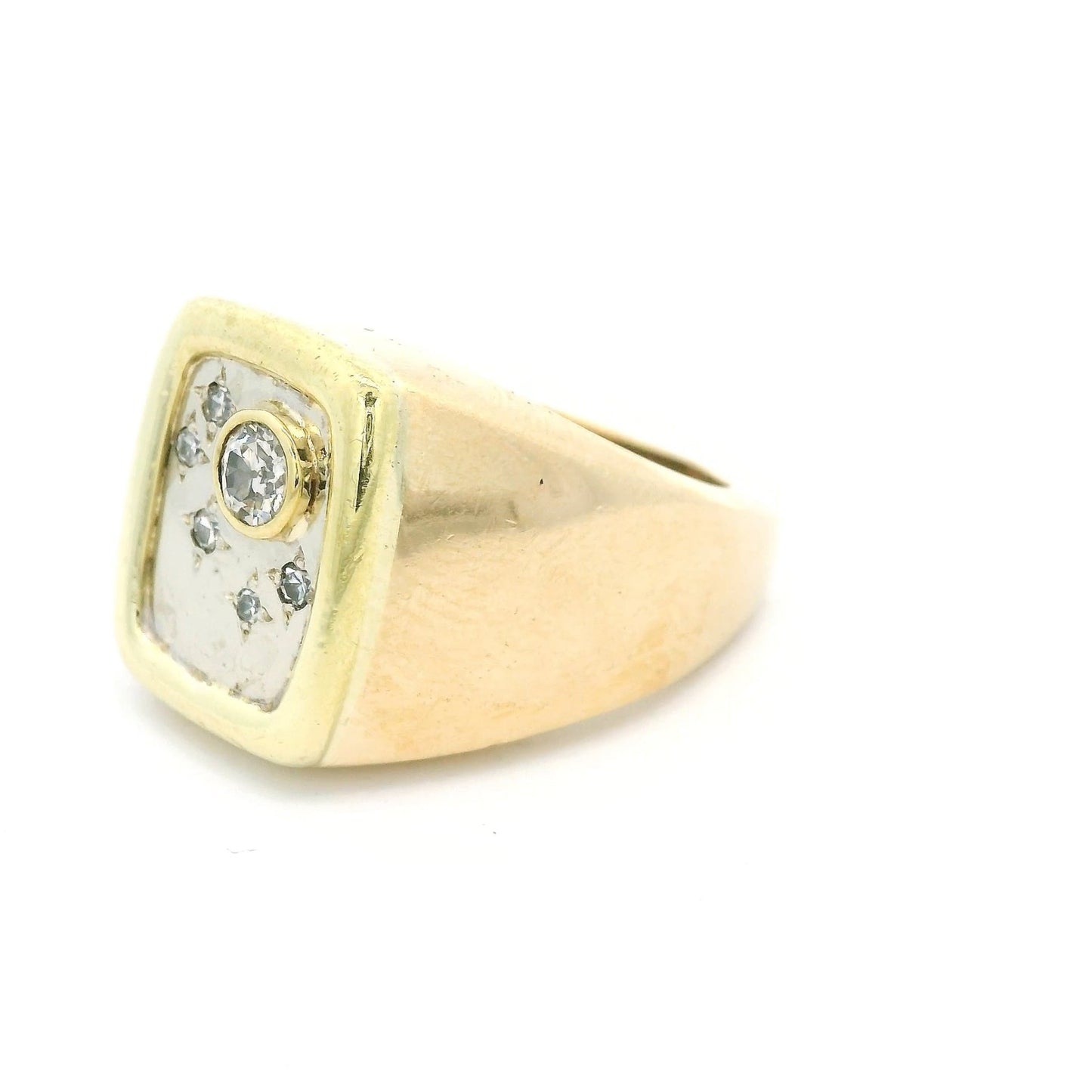 Custom Mens Diamond Scatter Ring - Forever Rox