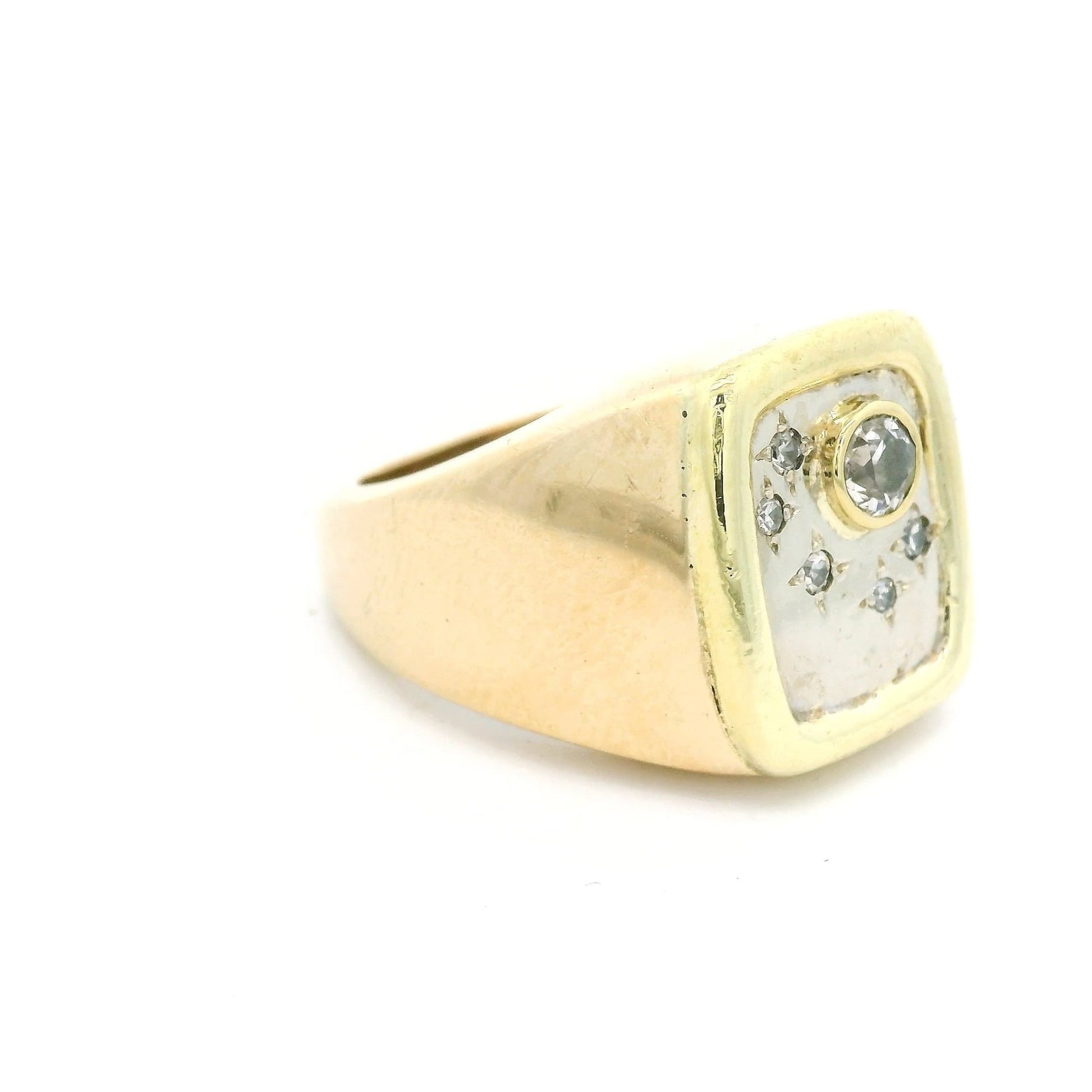 Custom Mens Diamond Scatter Ring - Forever Rox