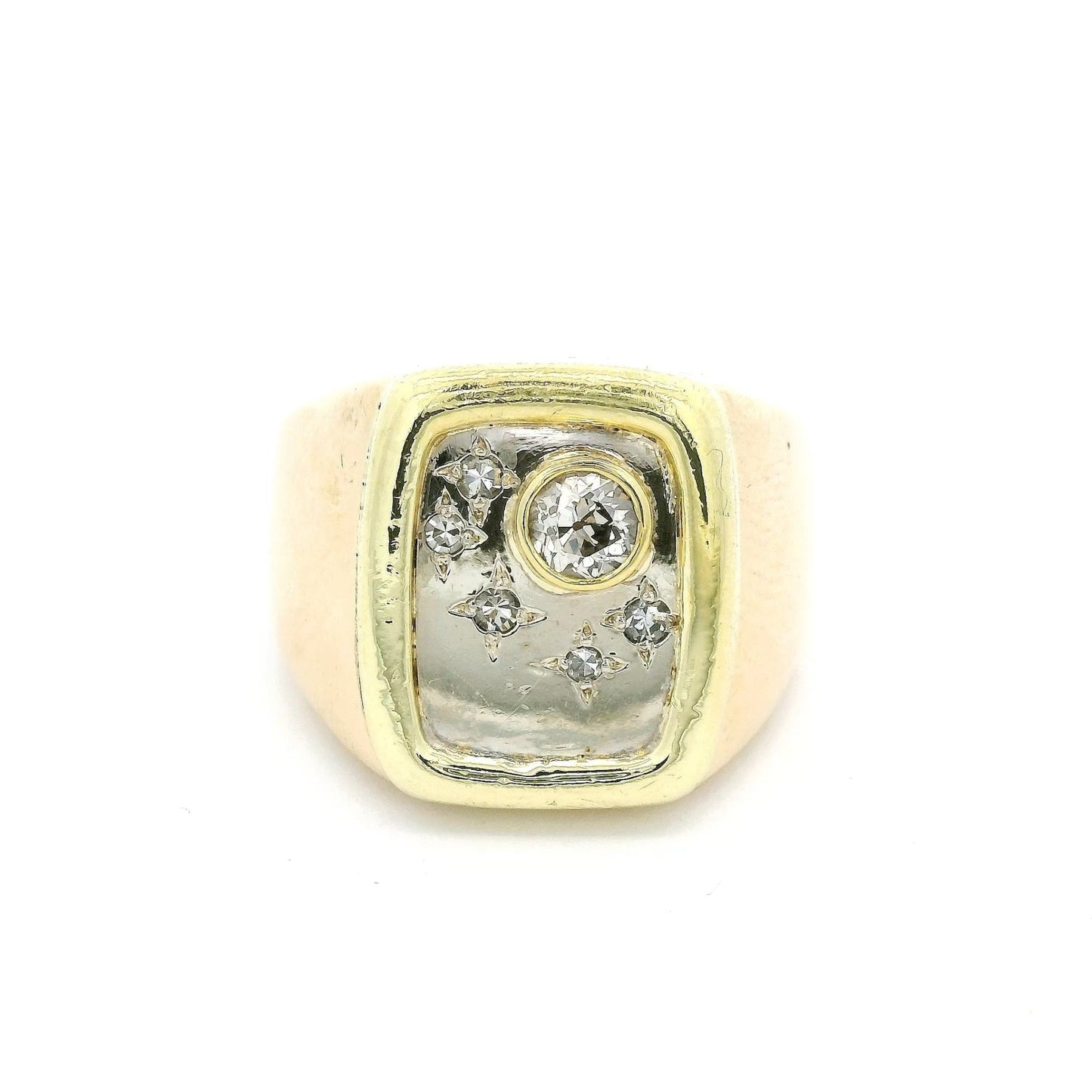 Custom Mens Diamond Scatter Ring - Forever Rox