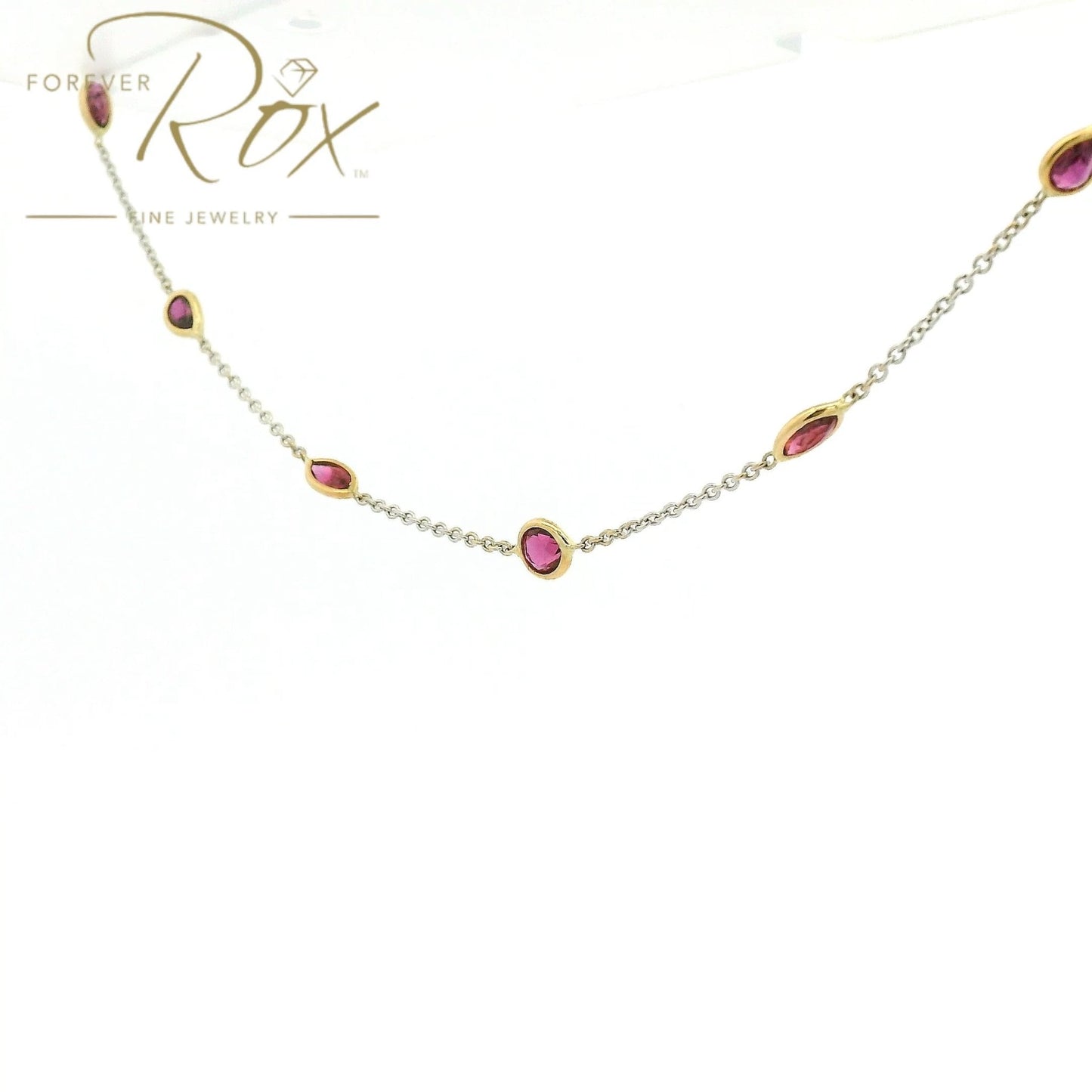 Custom Mixed Cut Rubies by The Yard Necklace - Forever Rox