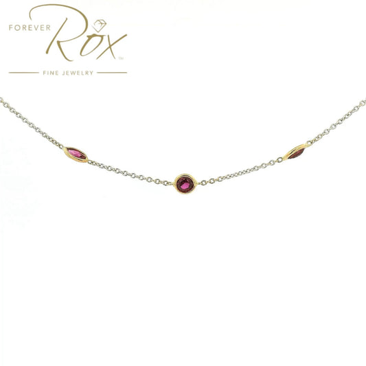 Custom Mixed Cut Rubies by The Yard Necklace - Forever Rox