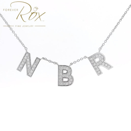 Custom NBR Initials Diamond Pendant - Forever Rox