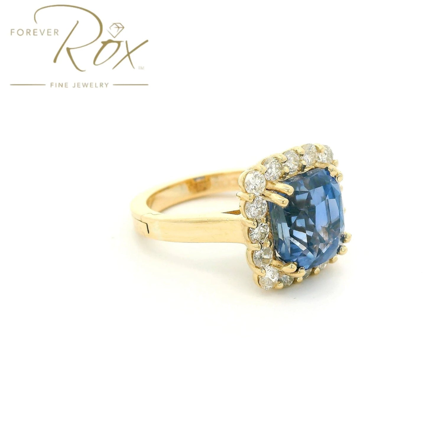 Custom No Heat Sapphire & Diamond Ring - Forever Rox