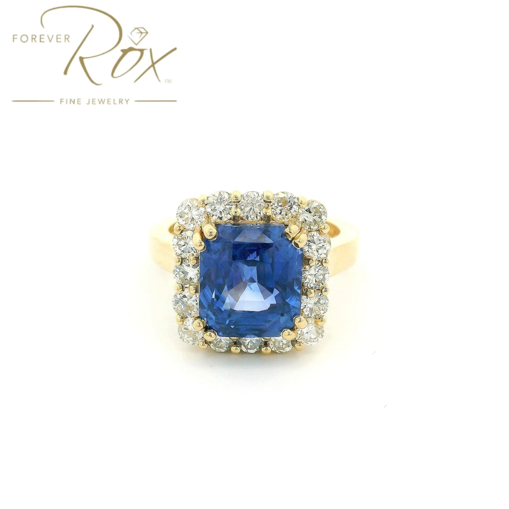 Custom No Heat Sapphire & Diamond Ring - Forever Rox