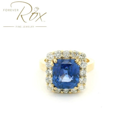 Custom No Heat Sapphire & Diamond Ring - Forever Rox