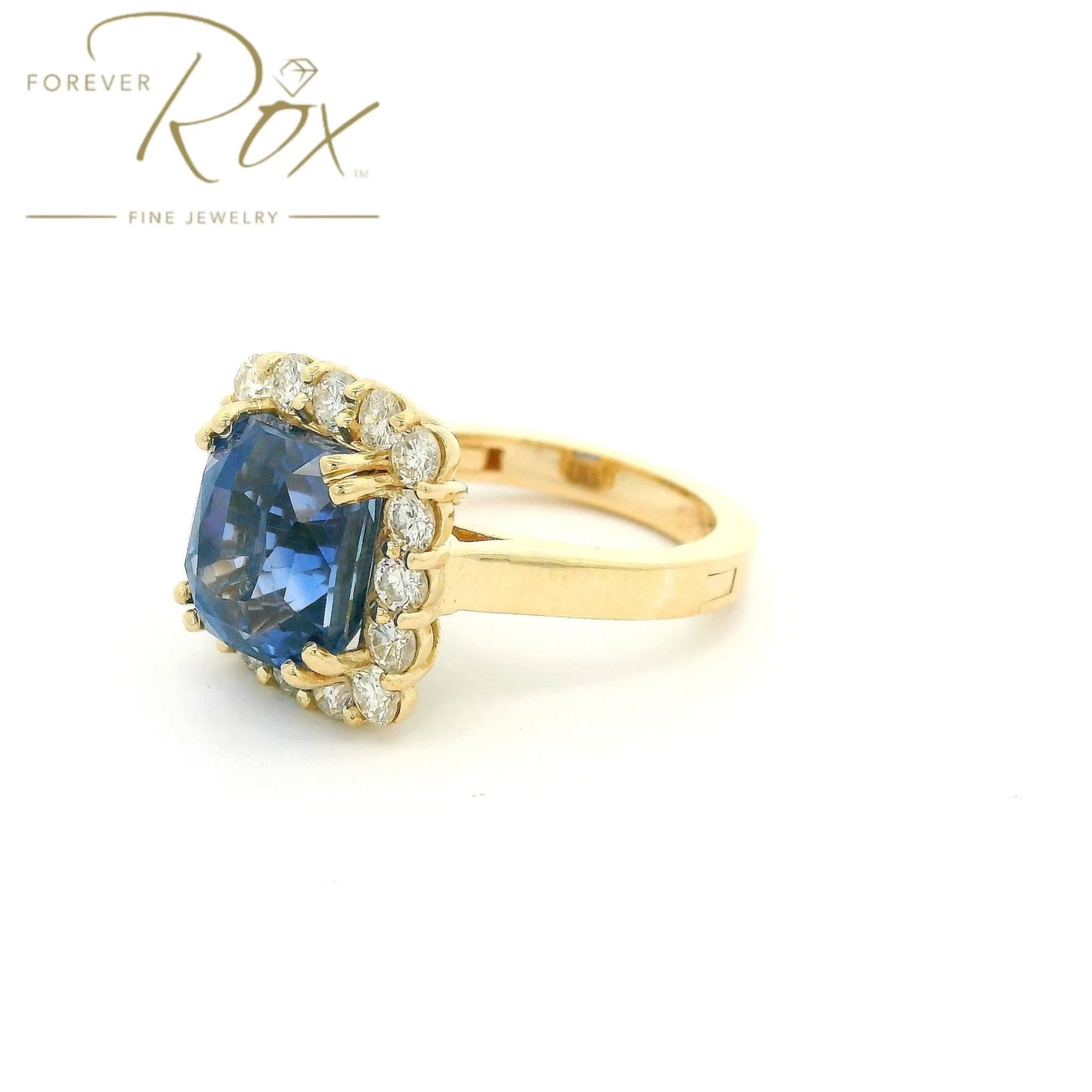 Custom No Heat Sapphire & Diamond Ring - Forever Rox