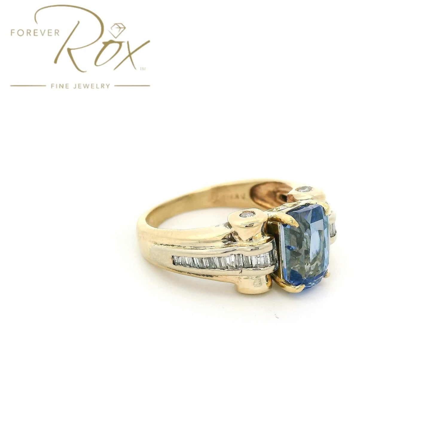 Custom Non Heat Treated Sapphire & Diamond Ring - Forever Rox Fine Jewelry