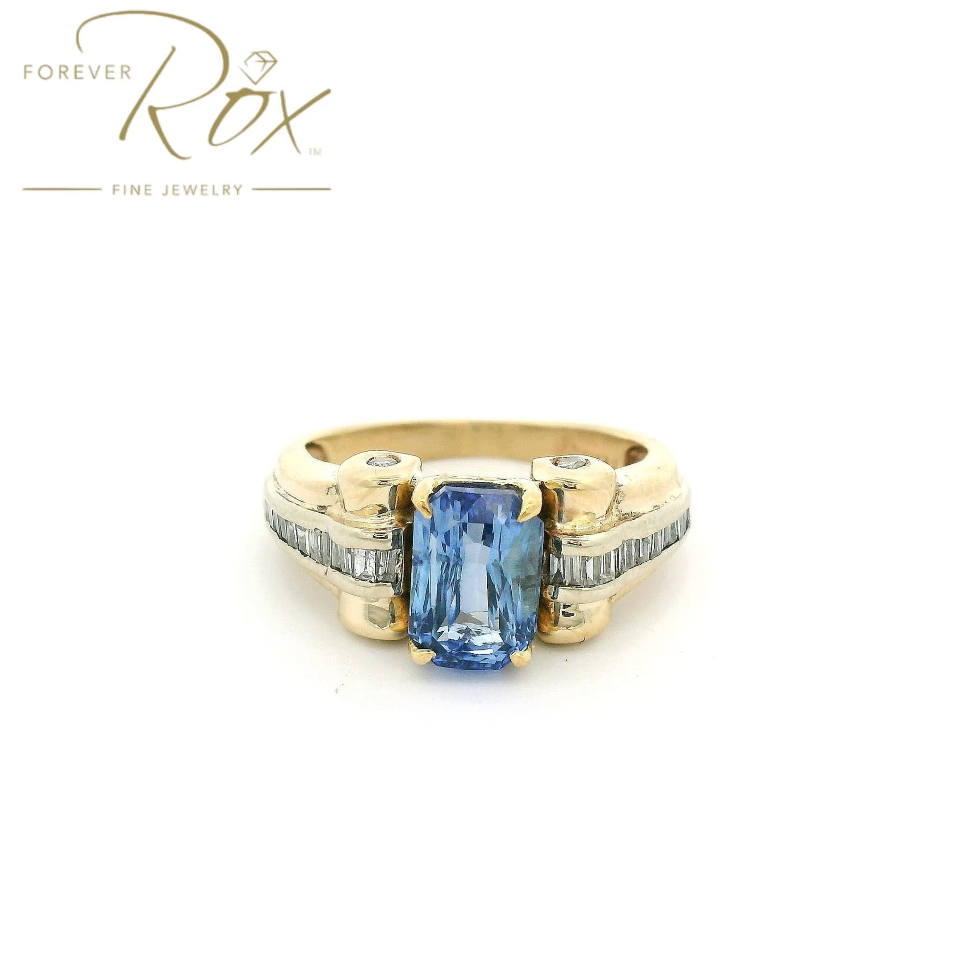 Custom Non Heat Treated Sapphire & Diamond Ring - Forever Rox Fine Jewelry
