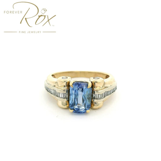 Custom Non Heat Treated Sapphire & Diamond Ring - Forever Rox Fine Jewelry