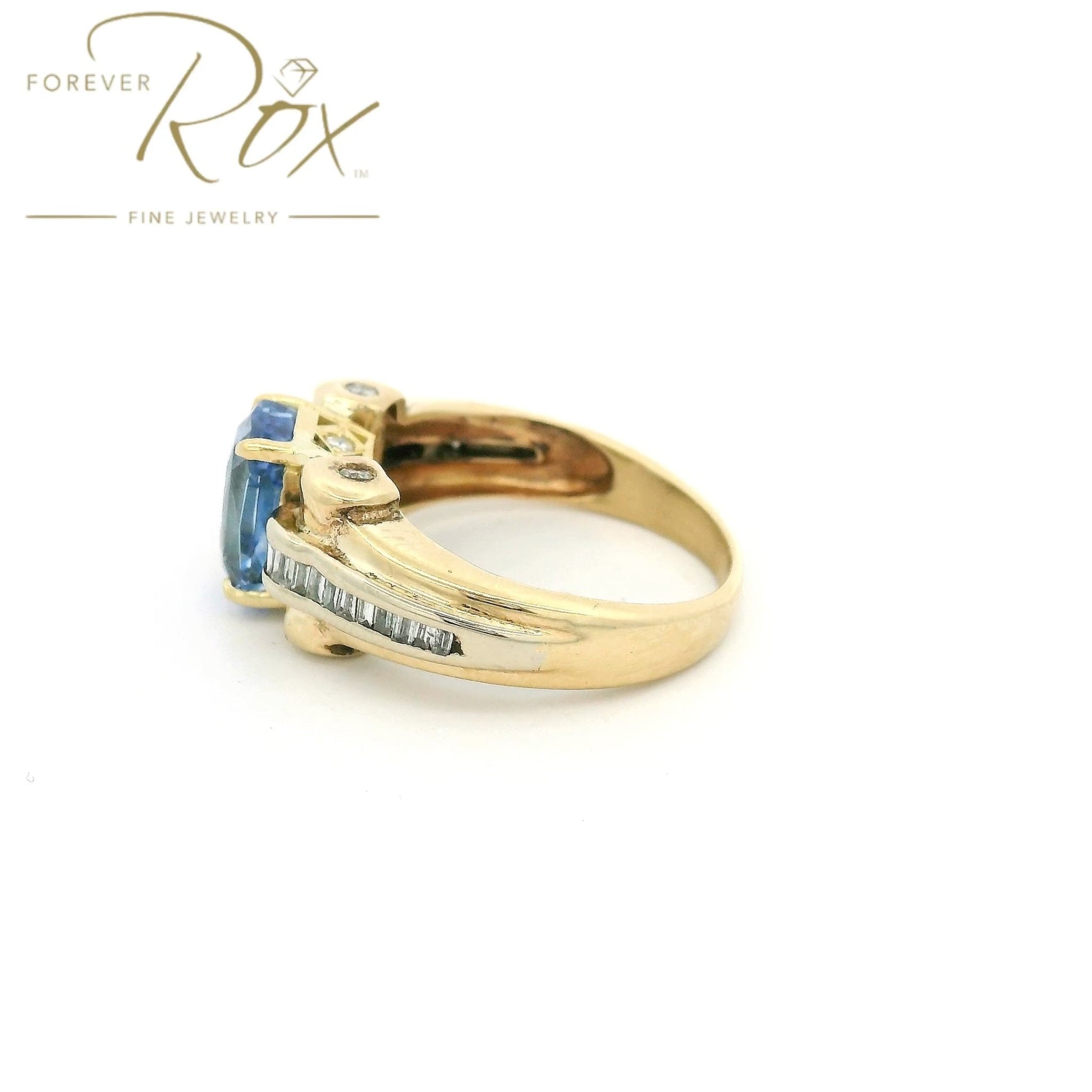 Custom Non Heat Treated Sapphire & Diamond Ring - Forever Rox Fine Jewelry