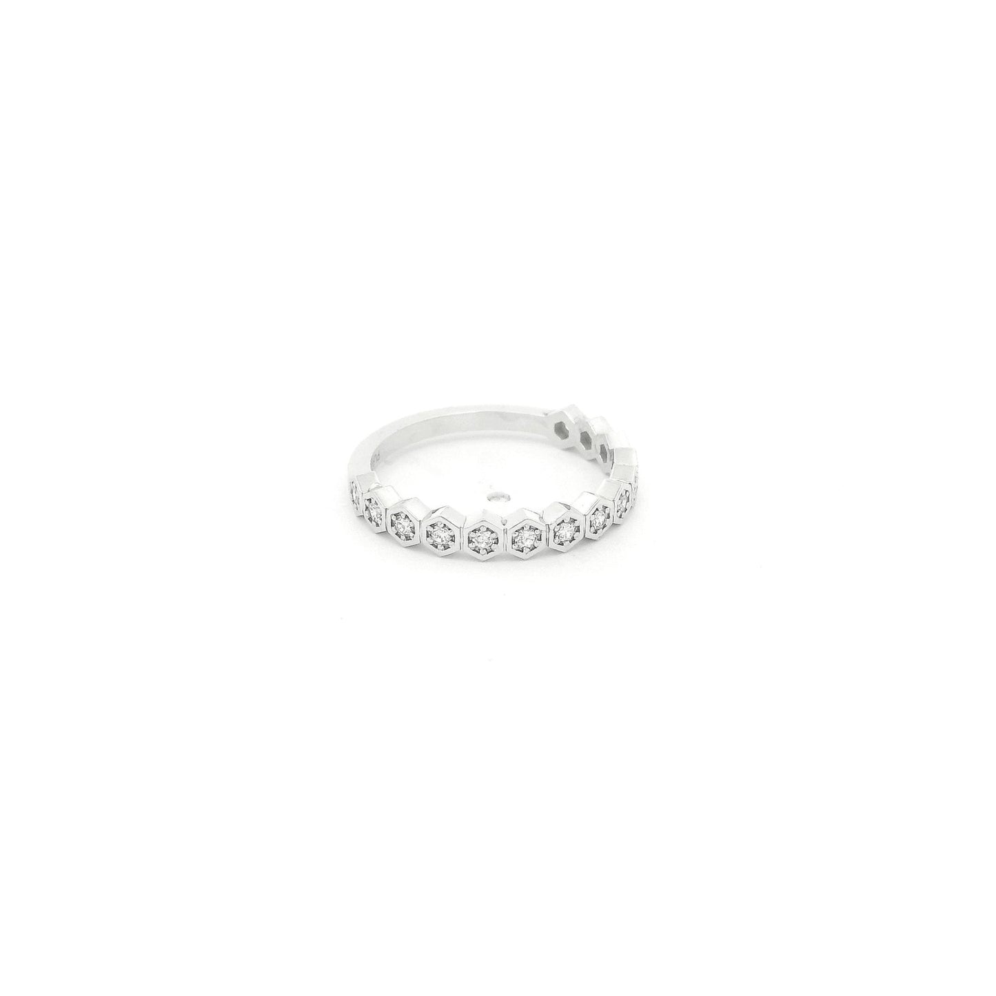 Custom Ocatagon Bezel Diamond Band - Forever Rox Fine Jewelry