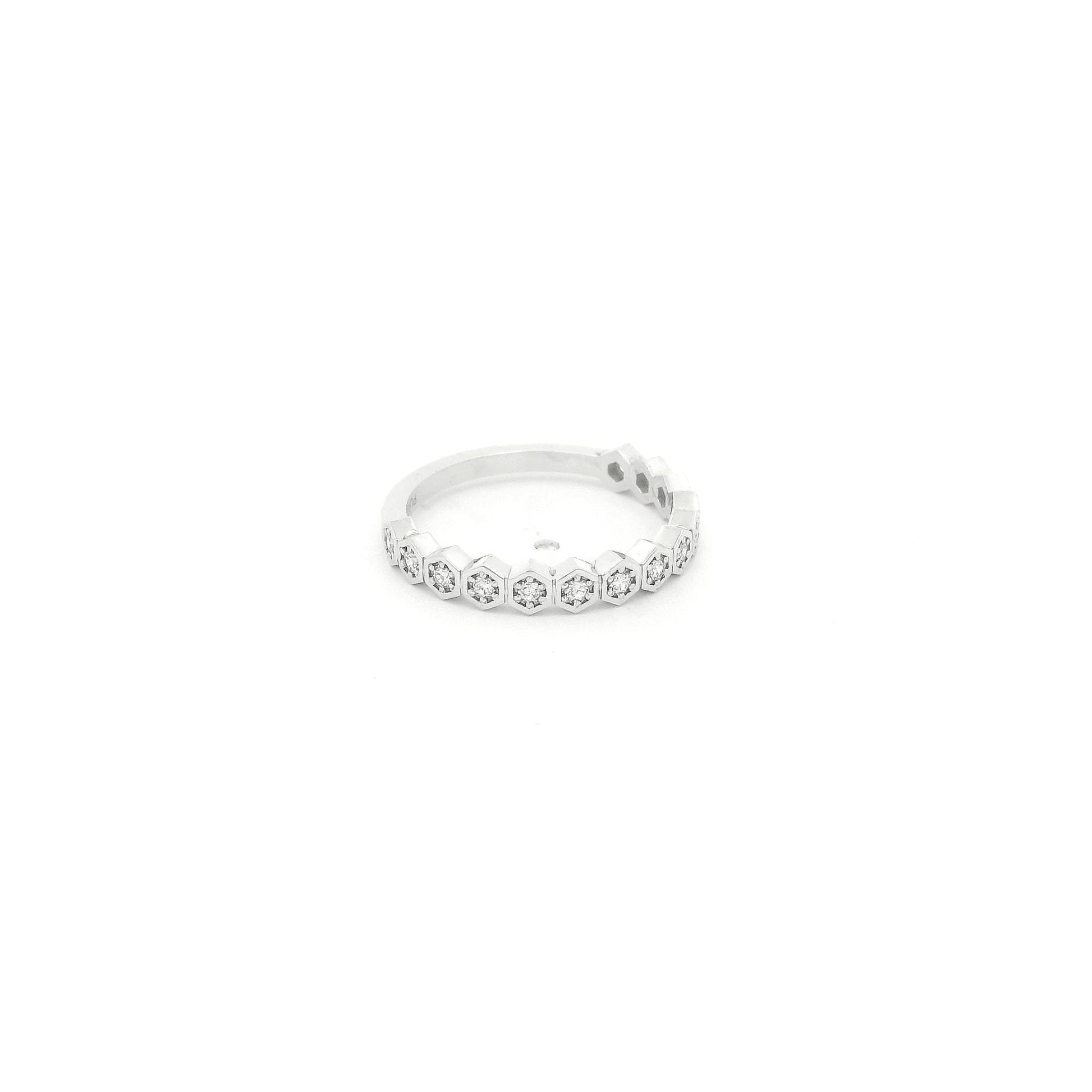 Custom Ocatagon Bezel Diamond Band - Forever Rox Fine Jewelry