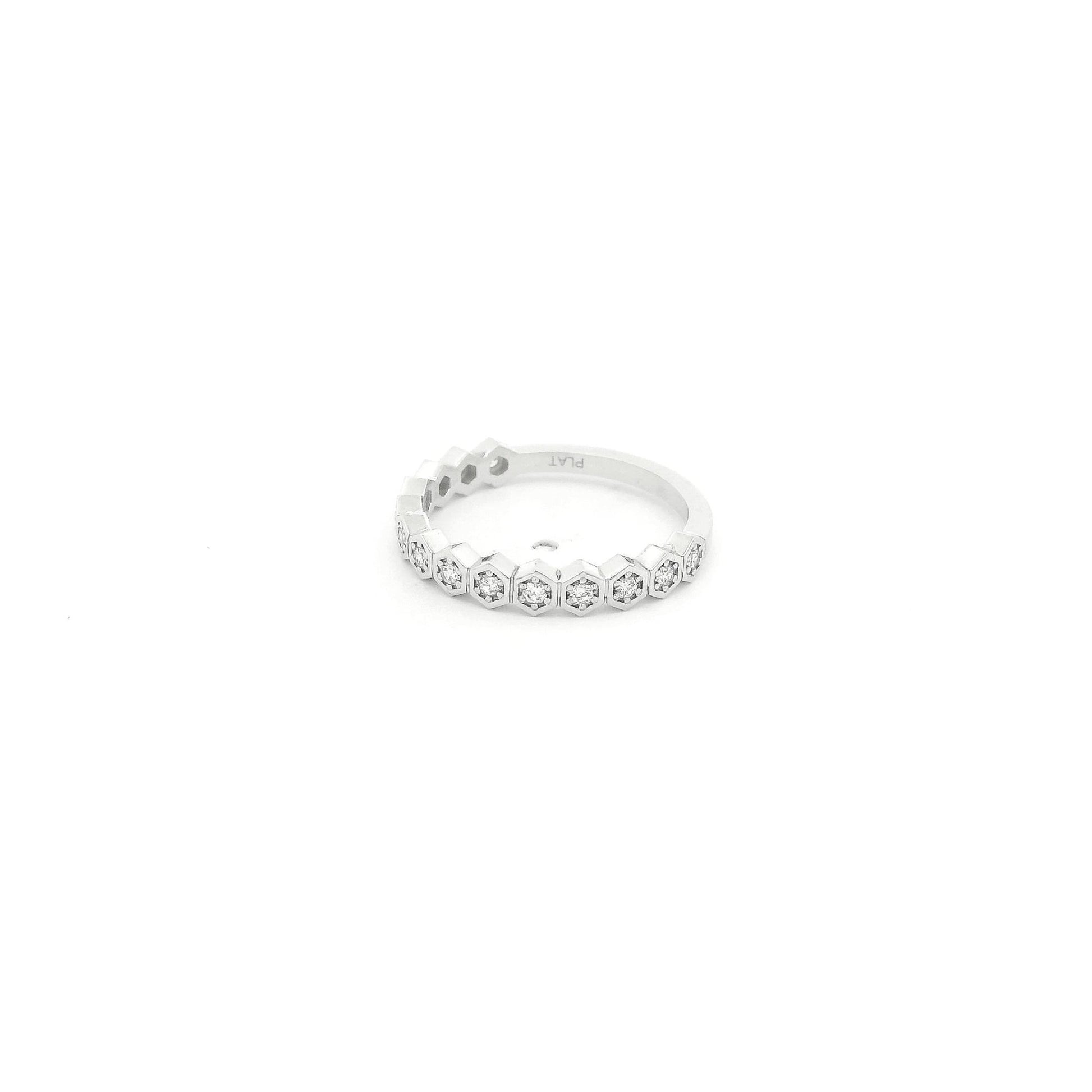 Custom Ocatagon Bezel Diamond Band - Forever Rox Fine Jewelry