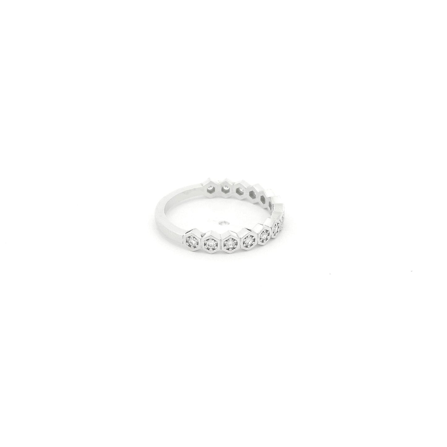 Custom Ocatagon Bezel Diamond Band - Forever Rox Fine Jewelry