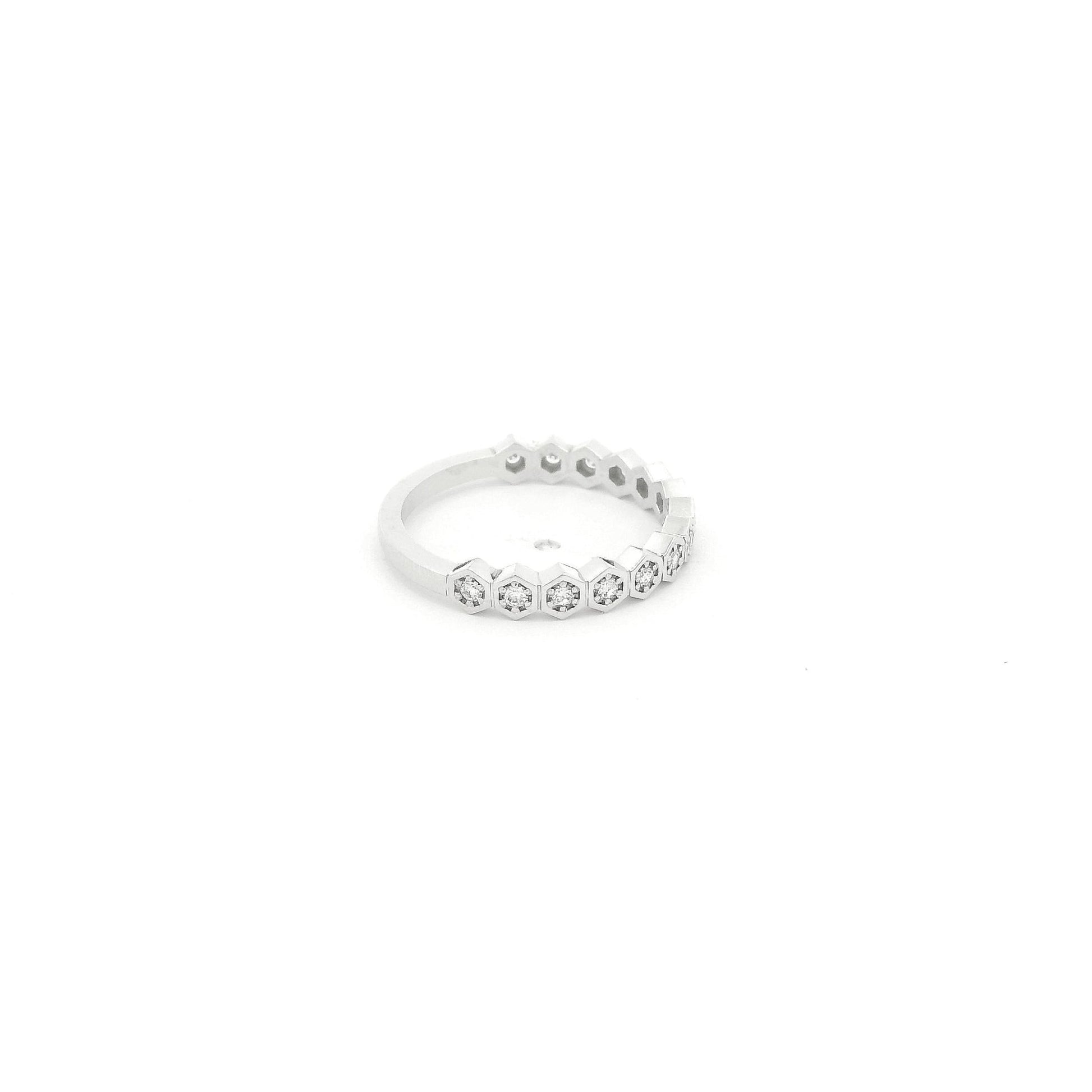 Custom Ocatagon Bezel Diamond Band - Forever Rox Fine Jewelry