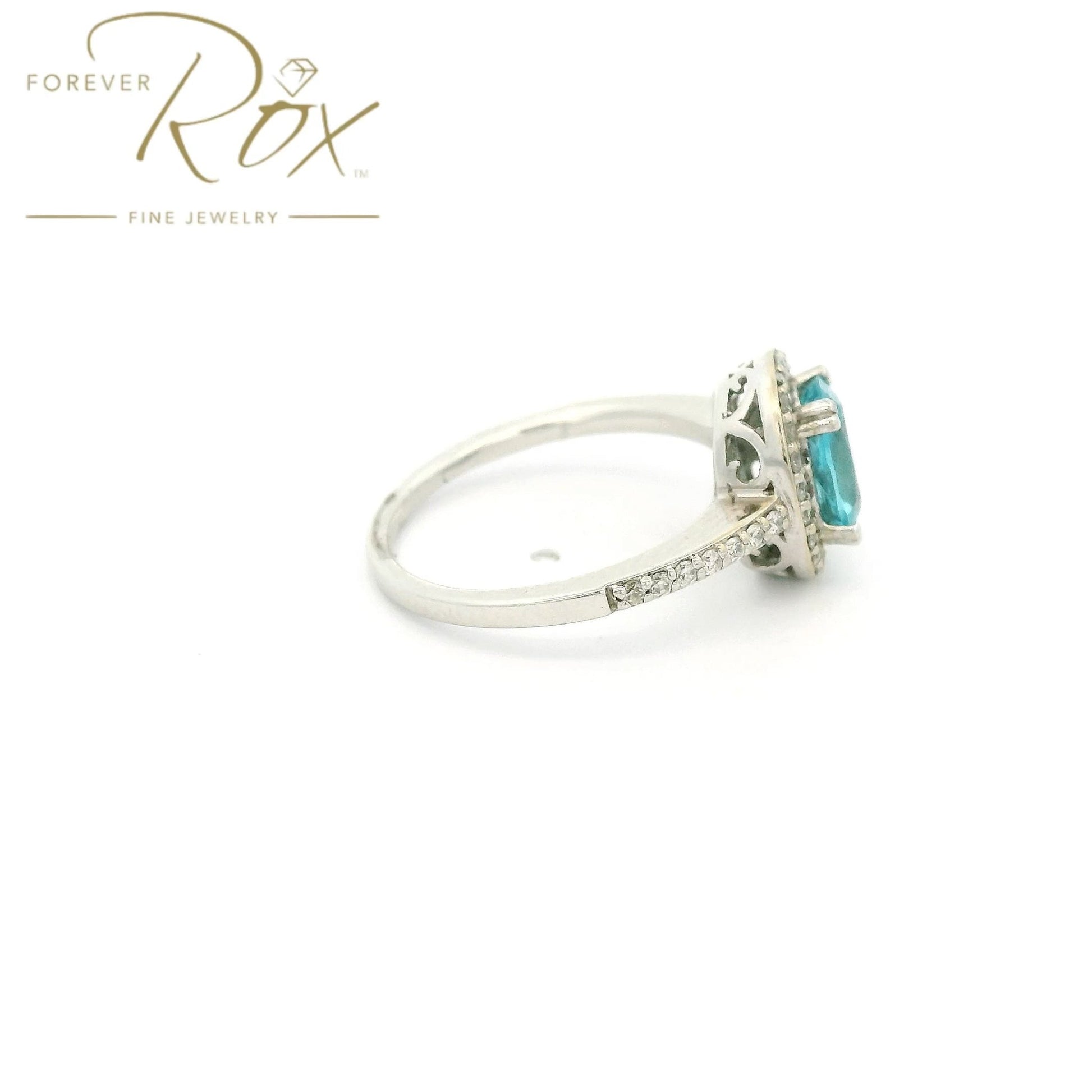 Custom Oval Cut Apatite & Diamond Ring - Forever Rox Fine Jewelry