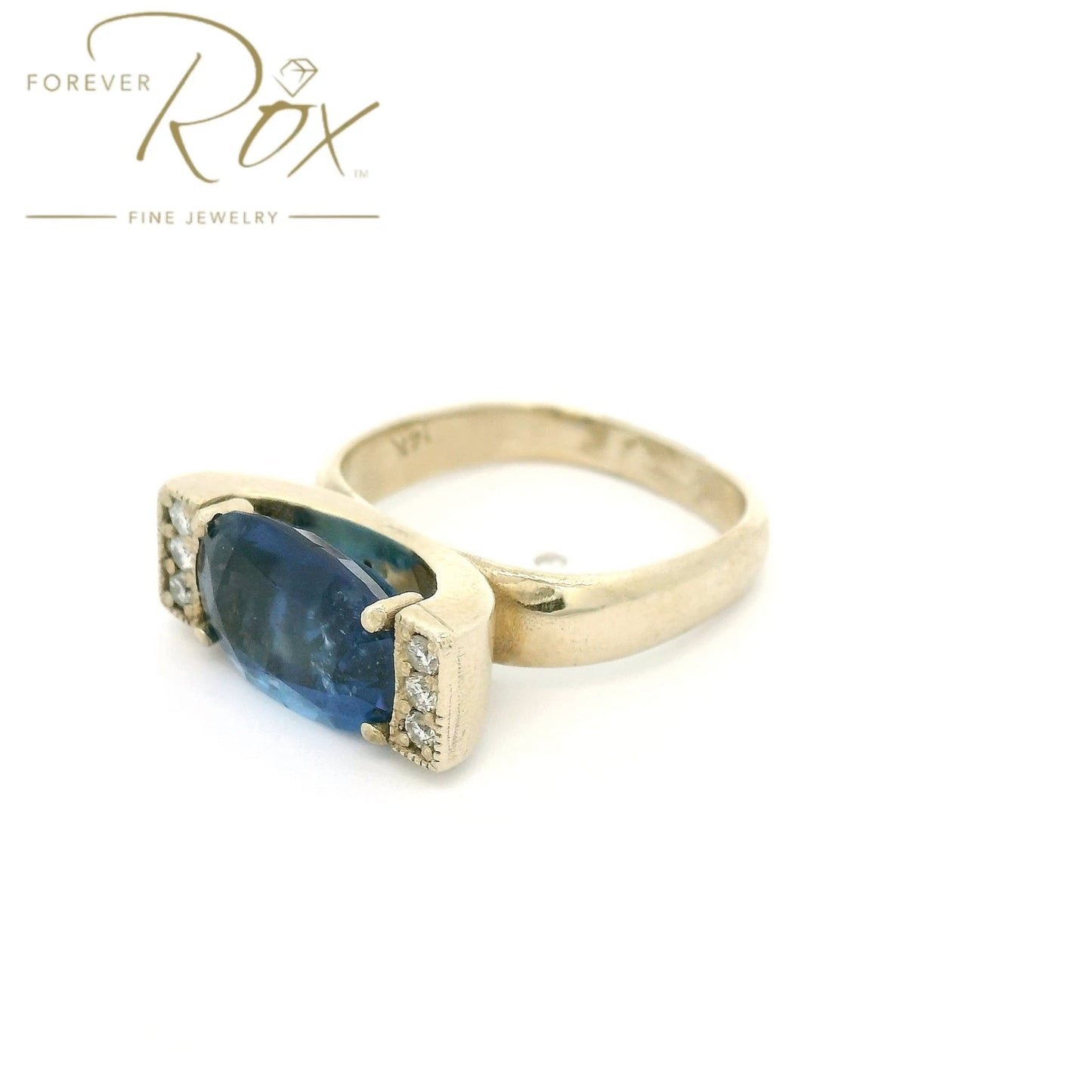 Custom Oval Cut Tanzanite & Diamond Ring - Forever Rox Fine Jewelry
