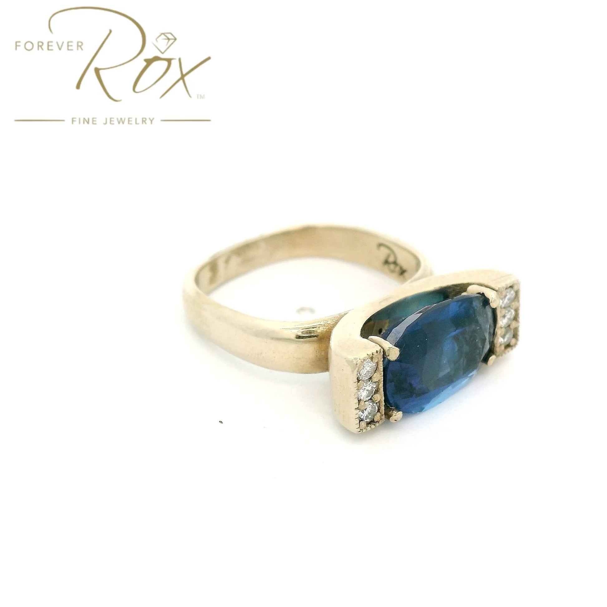 Custom Oval Cut Tanzanite & Diamond Ring - Forever Rox Fine Jewelry