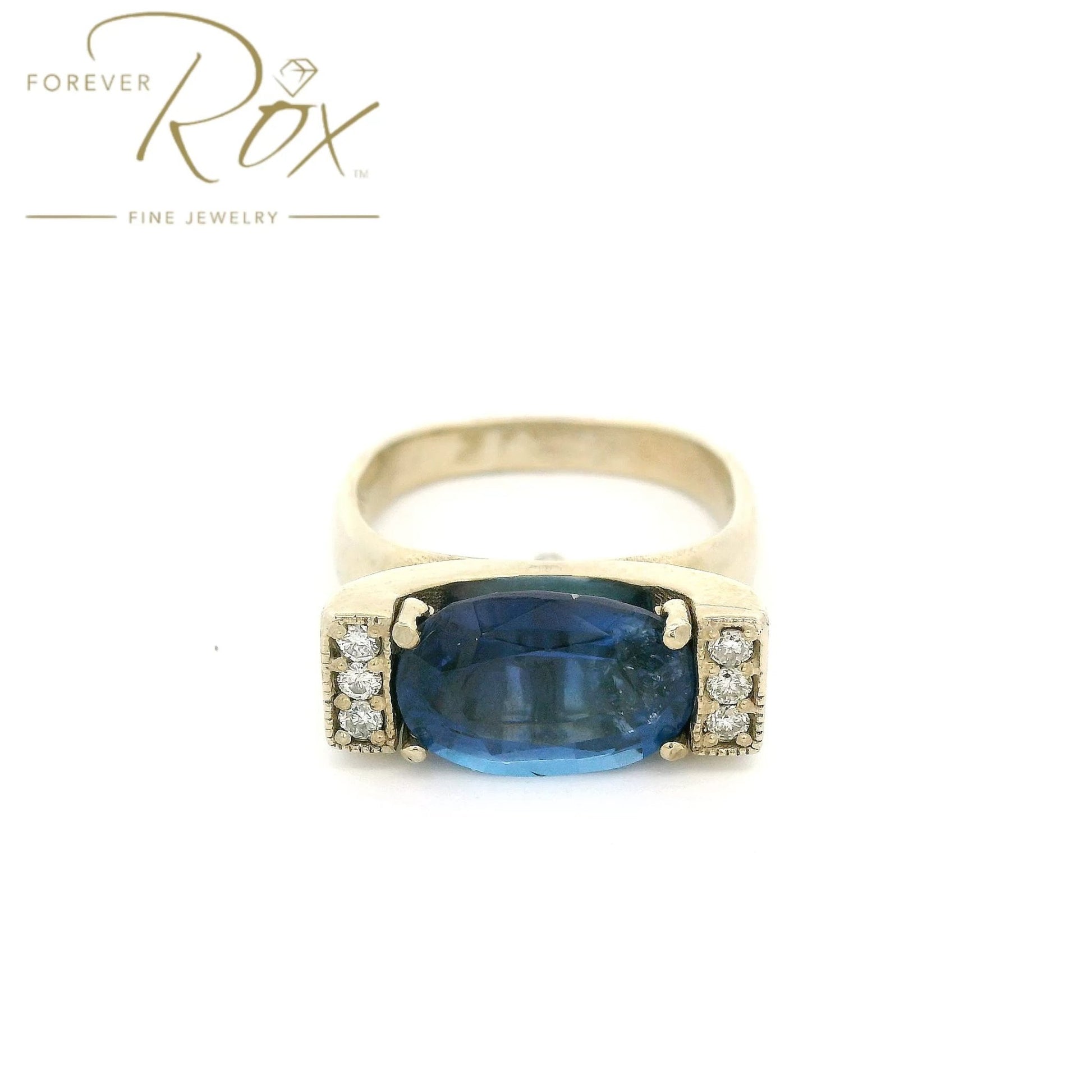 Custom Oval Cut Tanzanite & Diamond Ring - Forever Rox Fine Jewelry