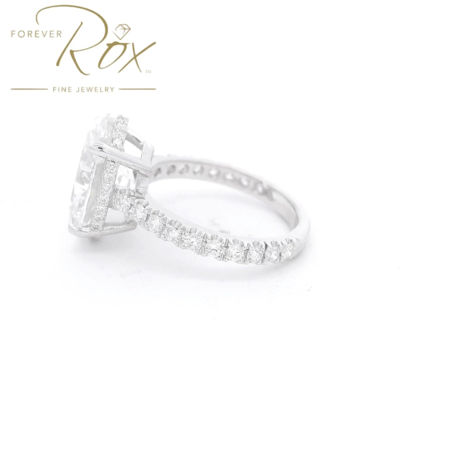 Custom Oval Lab Grown Diamond Wedding Ring - Forever Rox