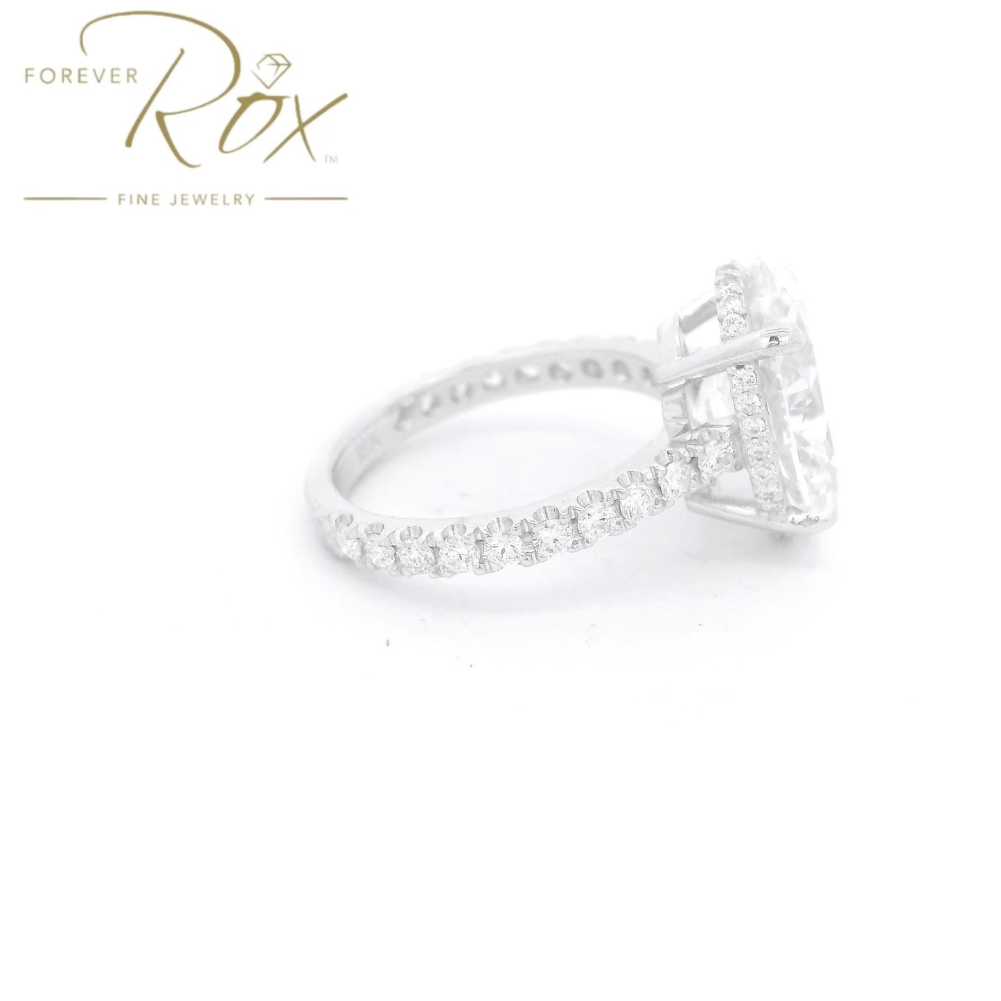 Custom Oval Lab Grown Diamond Wedding Ring - Forever Rox