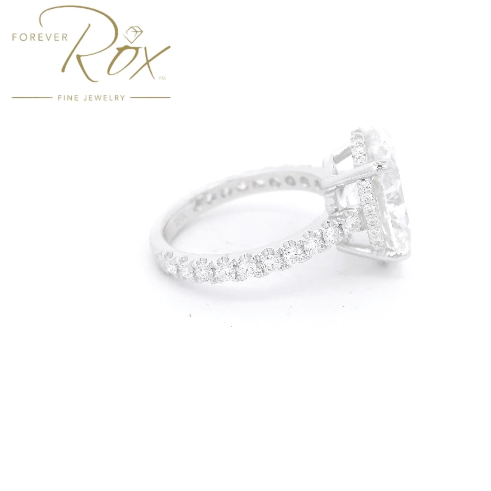 Custom Oval Lab Grown Diamond Wedding Ring - Forever Rox