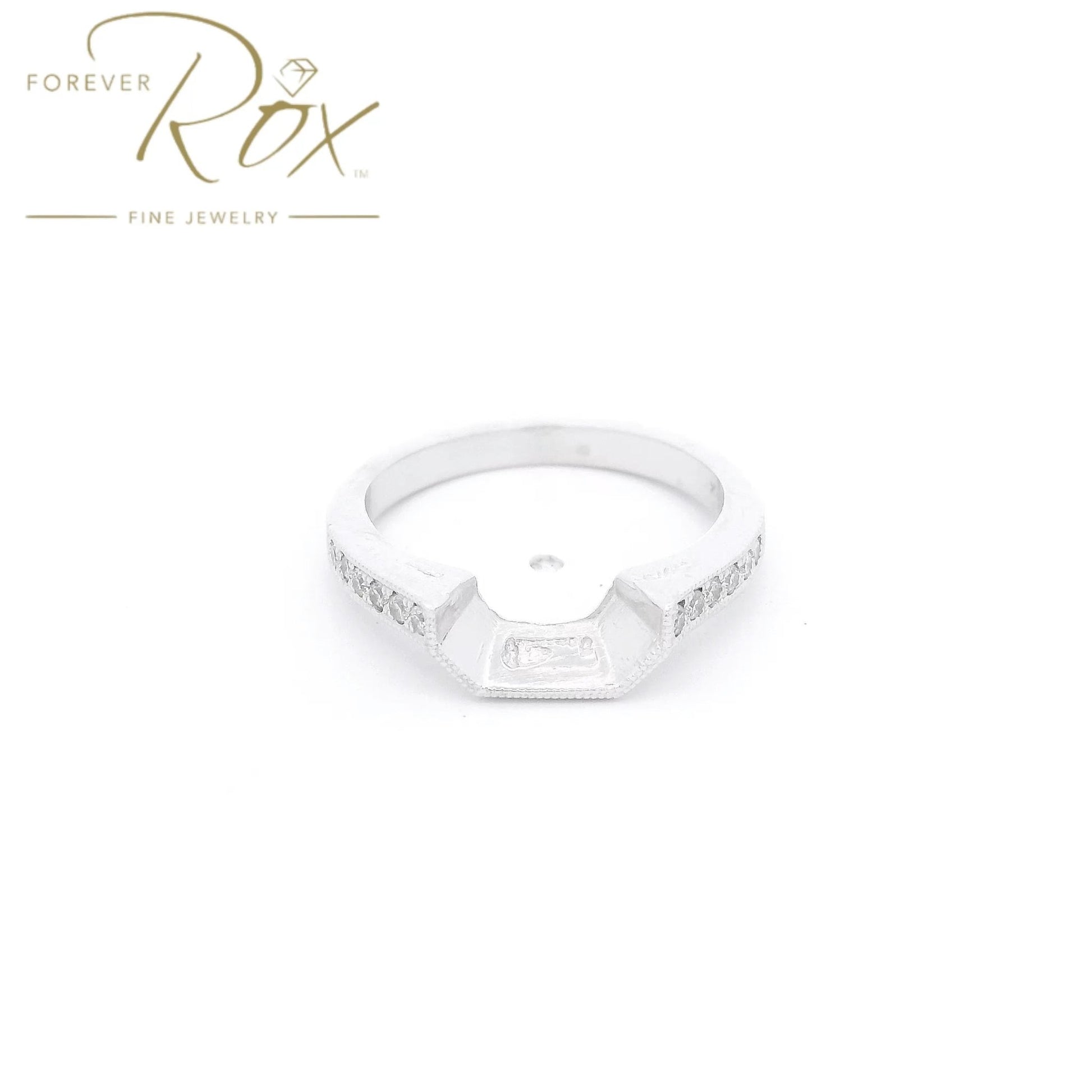 Custom Perfect Fit Diamond & Milgrain Tracer Band - Forever Rox Fine Jewelry
