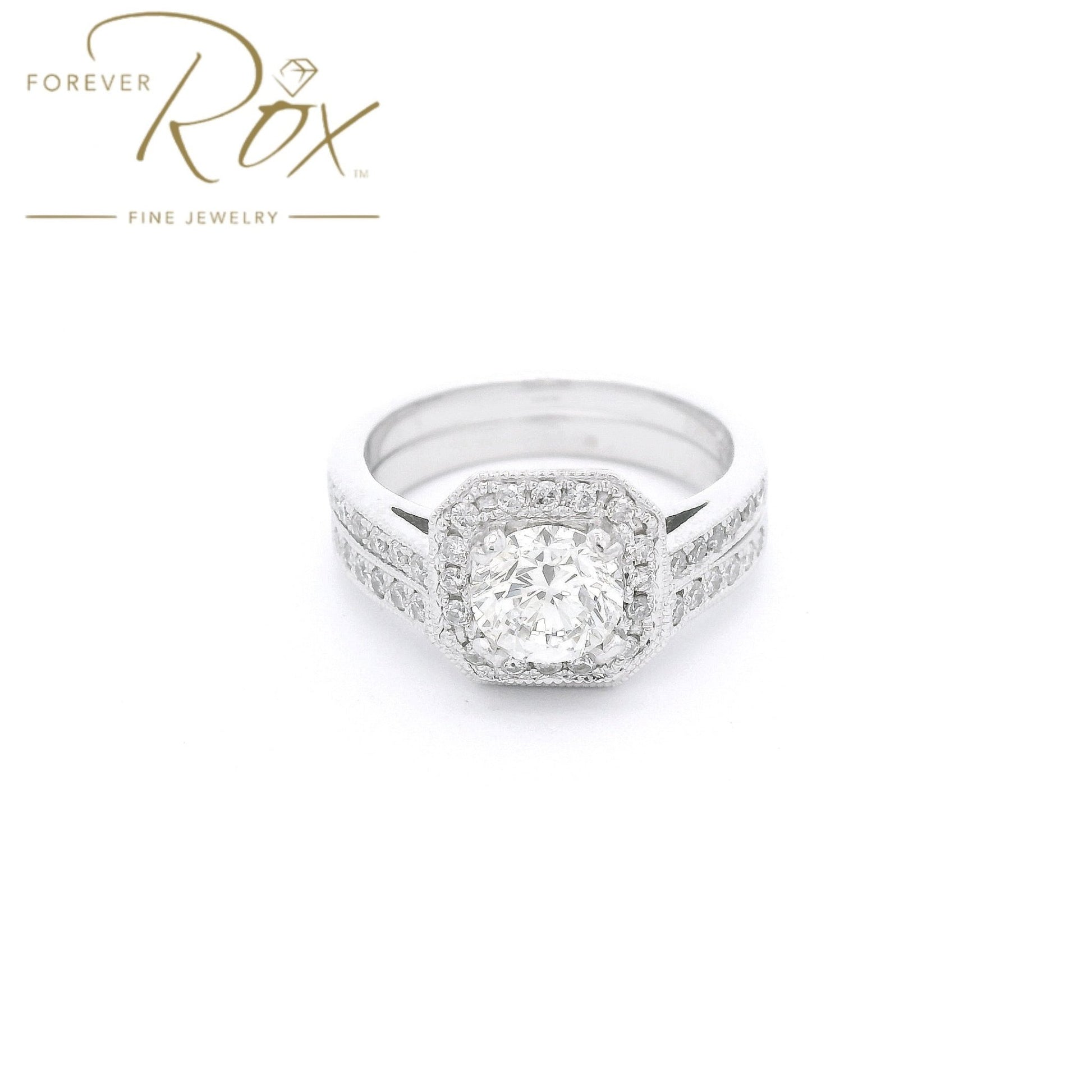 Custom Perfect Fit Diamond & Milgrain Tracer Band - Forever Rox Fine Jewelry