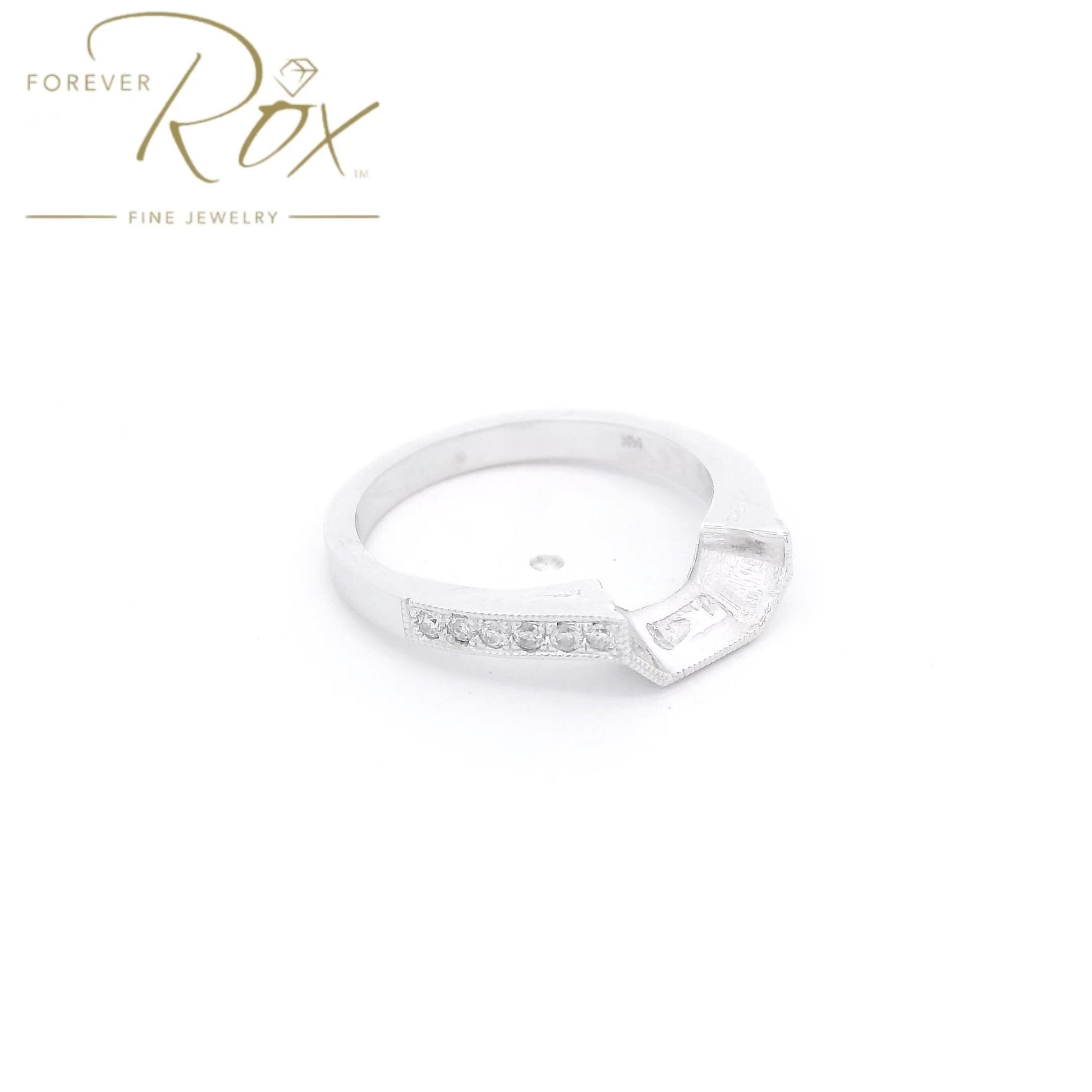 Custom Perfect Fit Diamond & Milgrain Tracer Band - Forever Rox Fine Jewelry