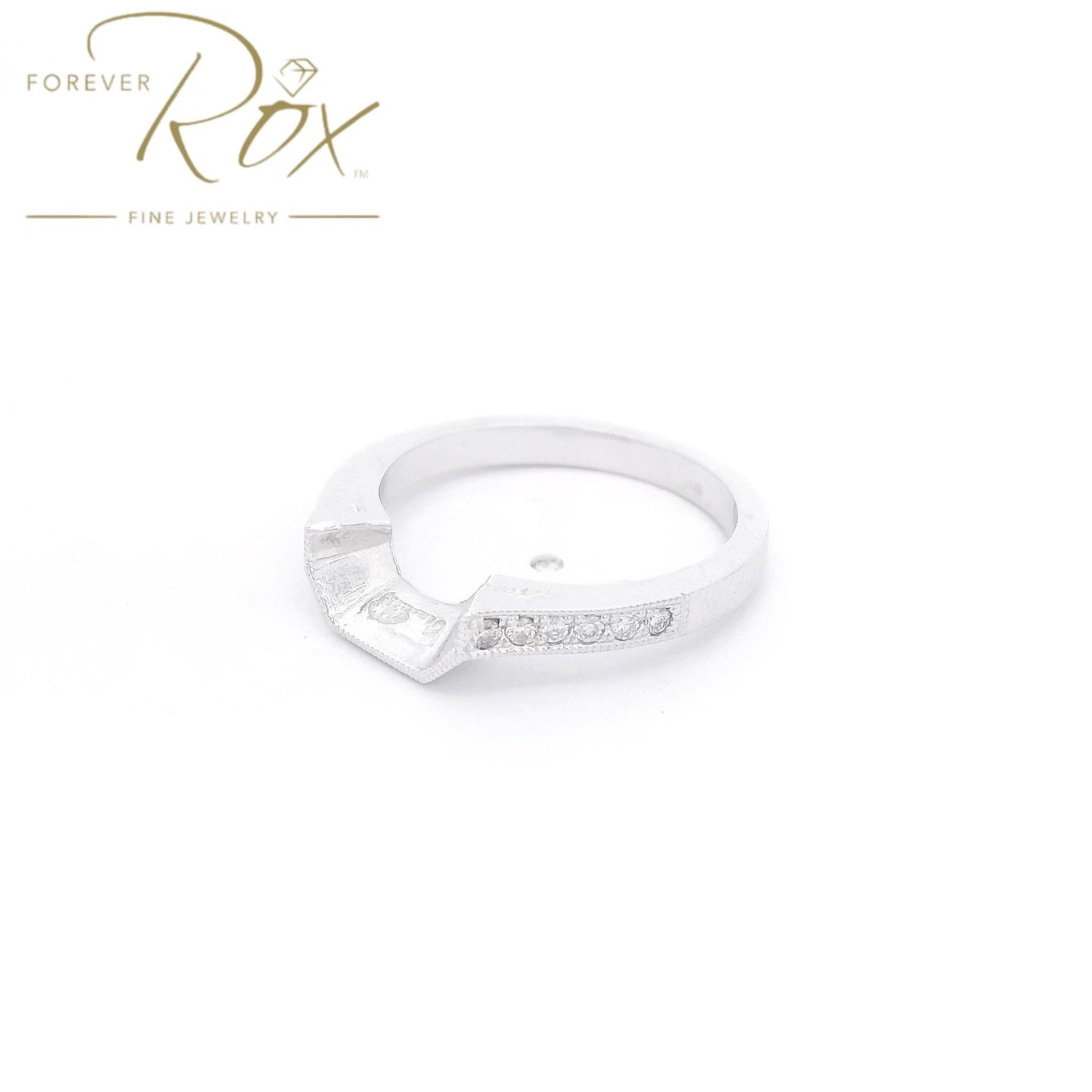 Custom Perfect Fit Diamond & Milgrain Tracer Band - Forever Rox Fine Jewelry