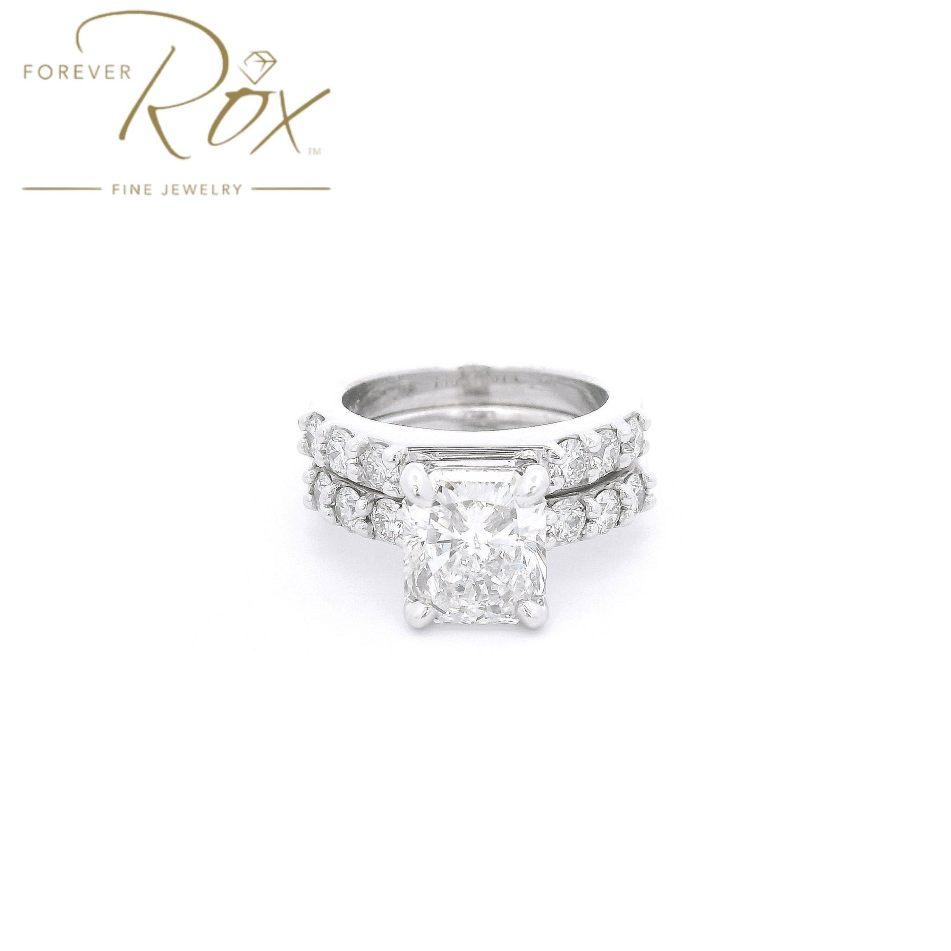Custom Platinum Perfect Fit Diamond Wedding Band - Forever Rox Fine Jewelry
