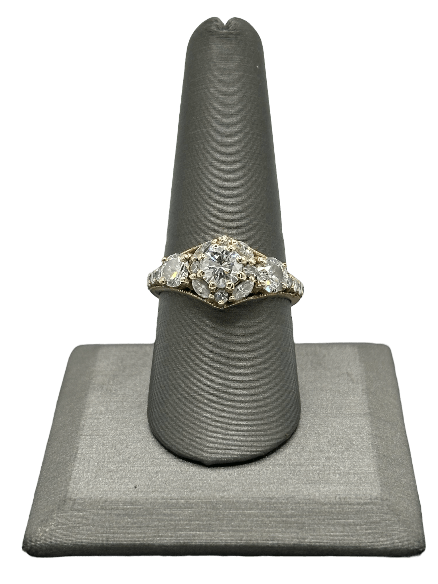 Custom Round & Marquise Cut Diamond Wedding Ring - Forever Rox