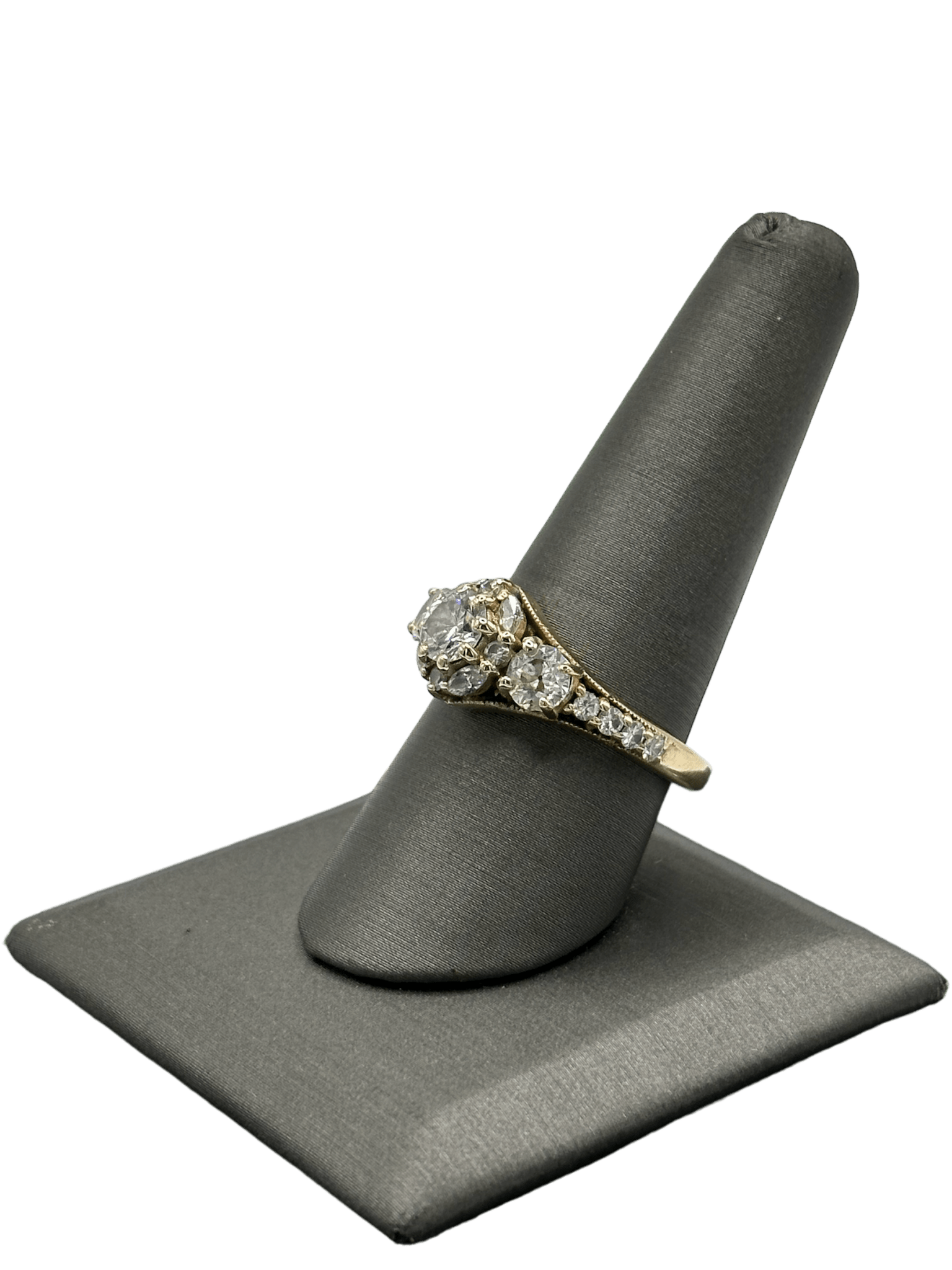 Custom Round & Marquise Cut Diamond Wedding Ring - Forever Rox