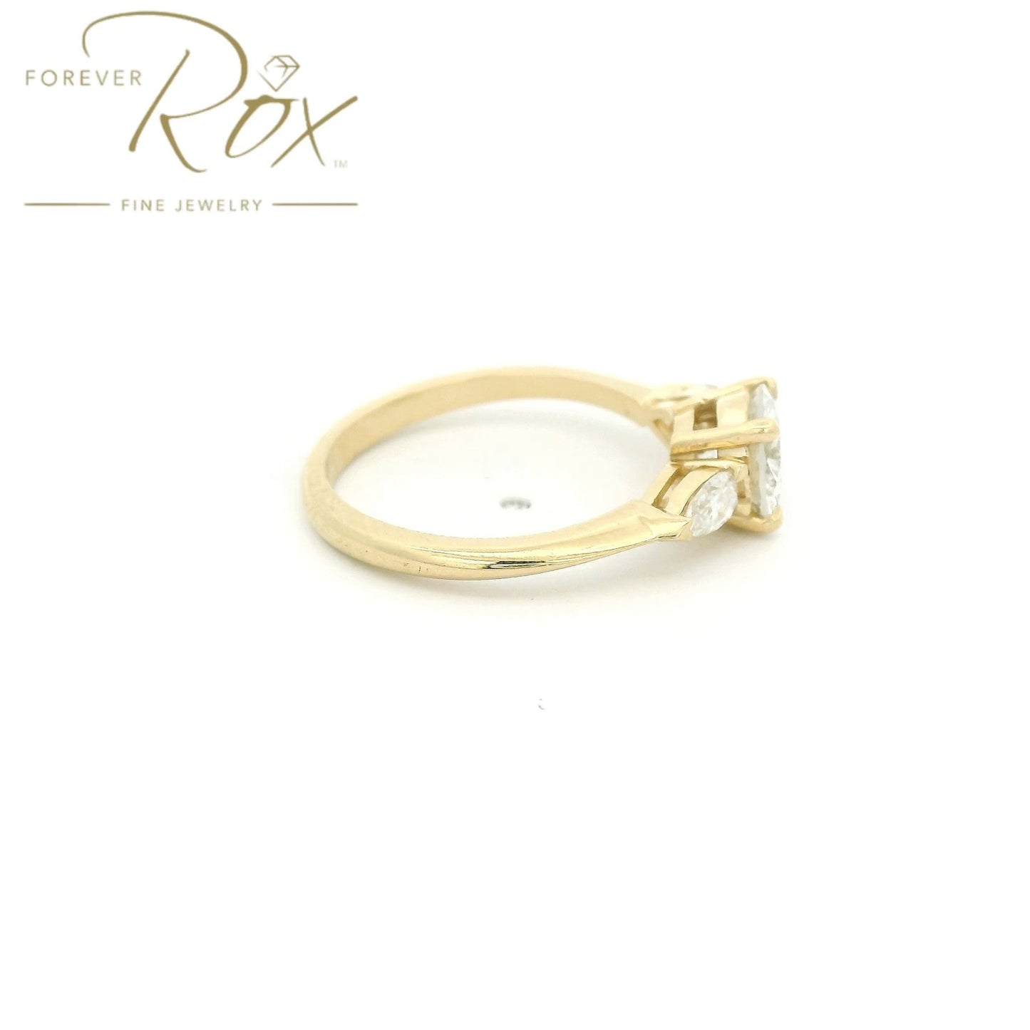 Custom Round & Pear Shape Diamond Engagement Ring - Forever Rox