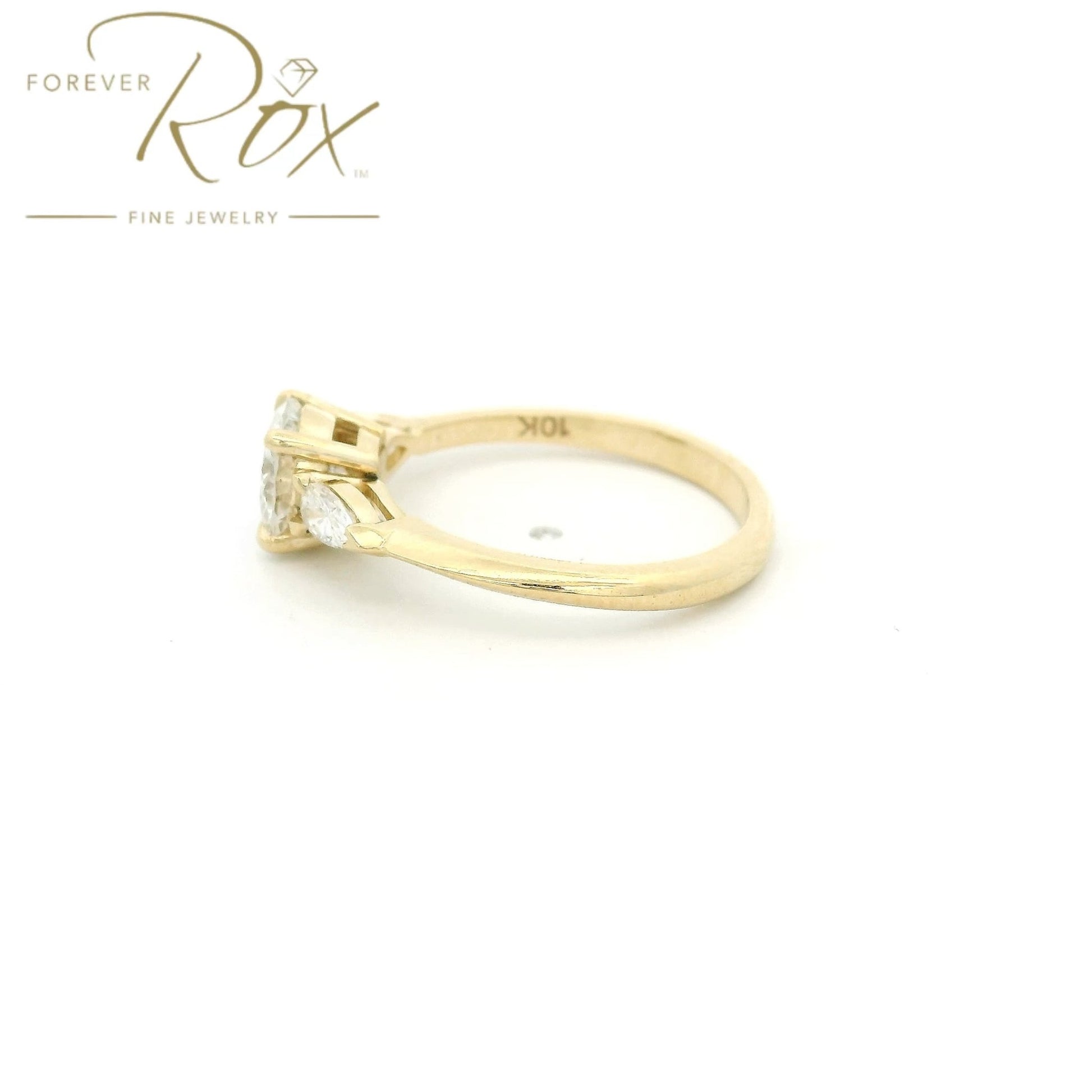 Custom Round & Pear Shape Diamond Engagement Ring - Forever Rox