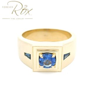 Custom Sapphire Mens Ring - Forever Rox