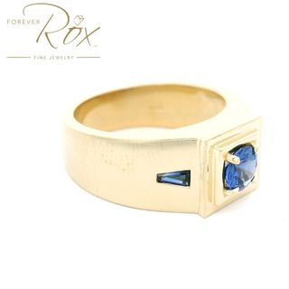 Custom Sapphire Mens Ring - Forever Rox