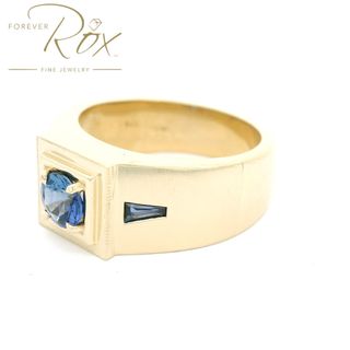 Custom Sapphire Mens Ring - Forever Rox