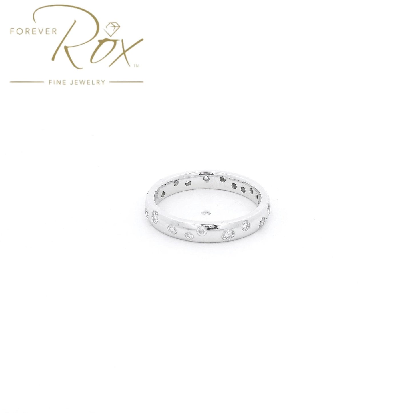Custom Scattered Flush Set Diamond Band - Forever Rox Fine Jewelry
