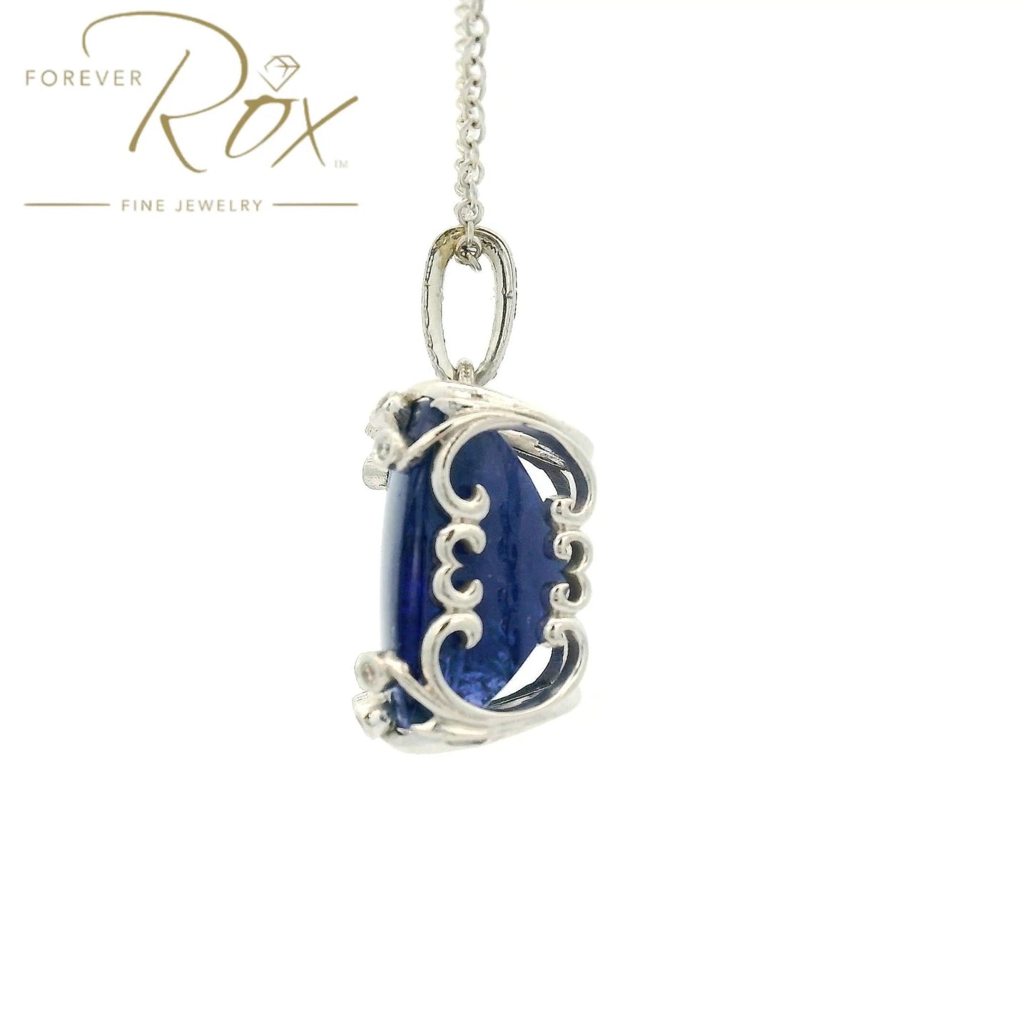 Custom Tanzanite & Diamond Pendant - Forever Rox