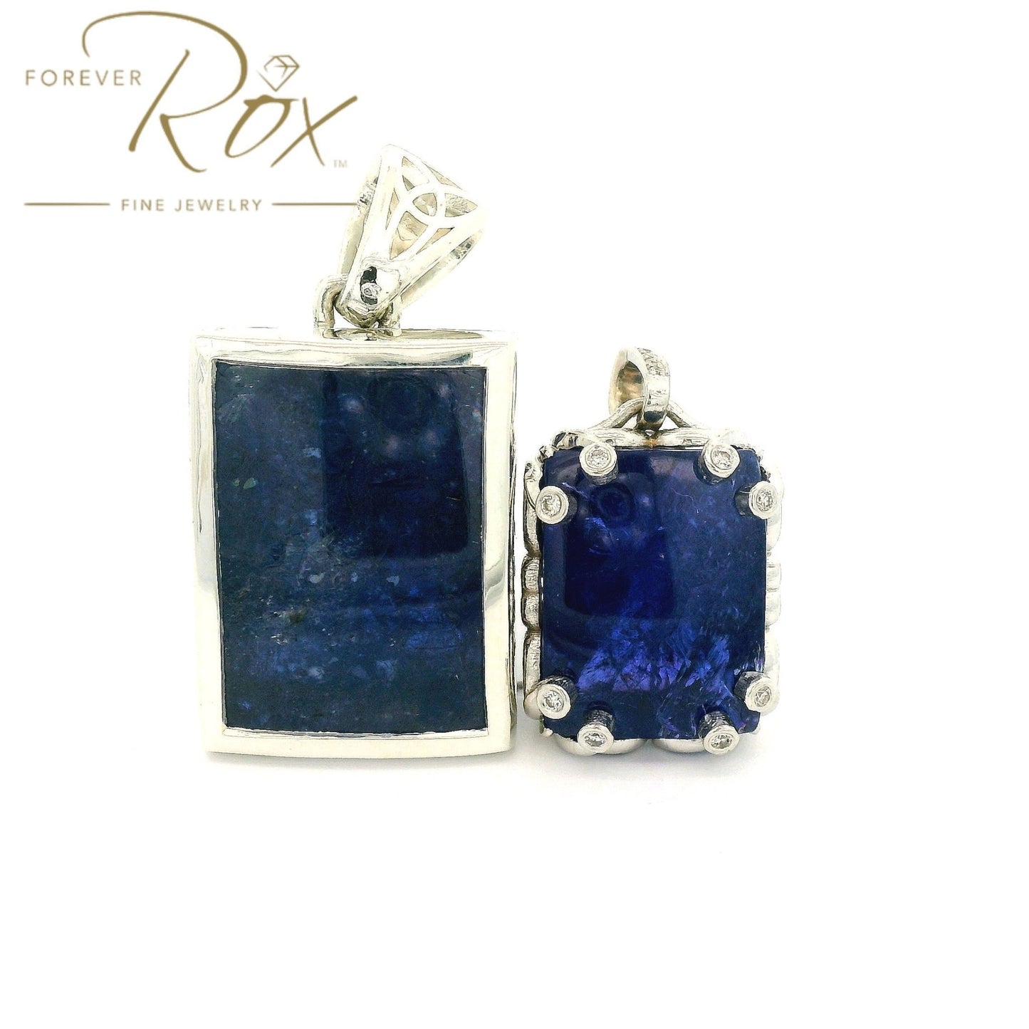 Custom Tanzanite & Diamond Pendant - Forever Rox