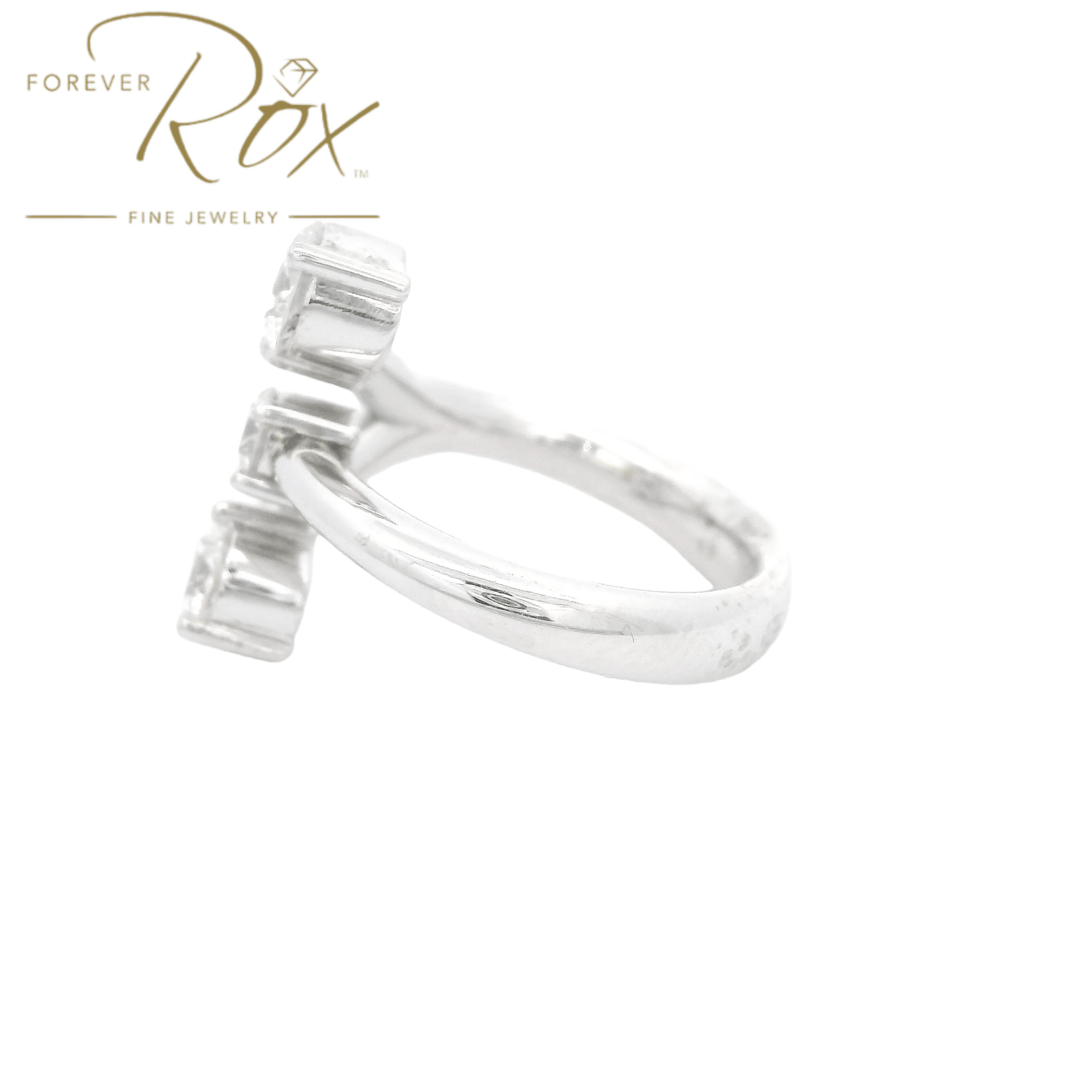 Custom Three Round Diamond Split Y Ring - Forever Rox